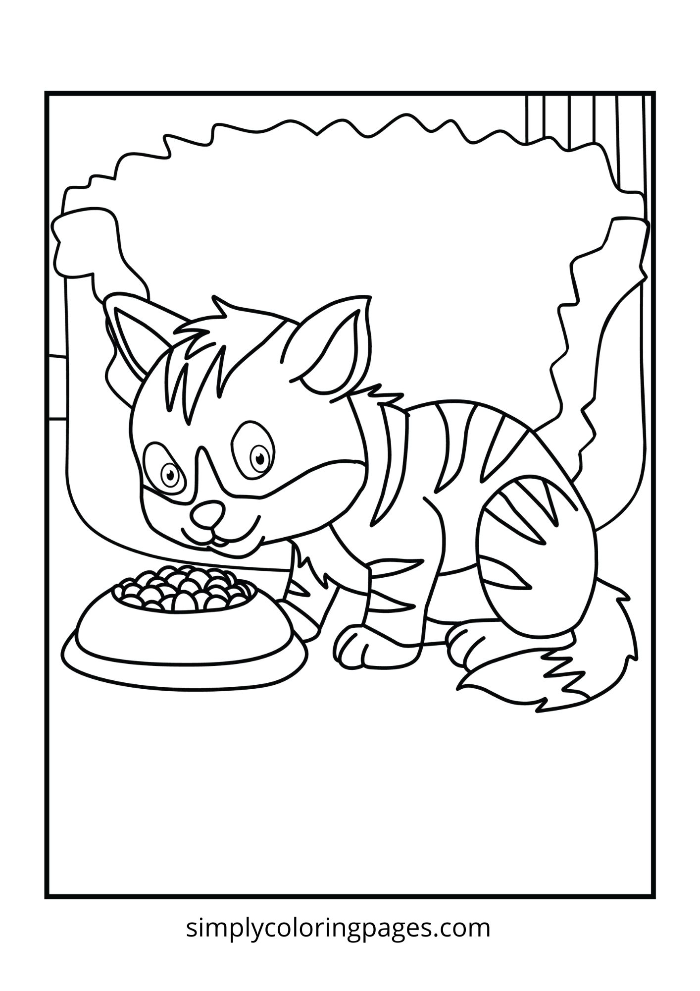 10+ Cat Coloring Pages for Kids