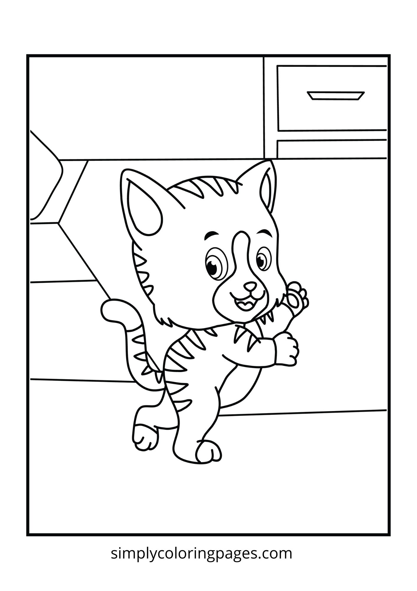 10+ Cat Coloring Pages for Kids