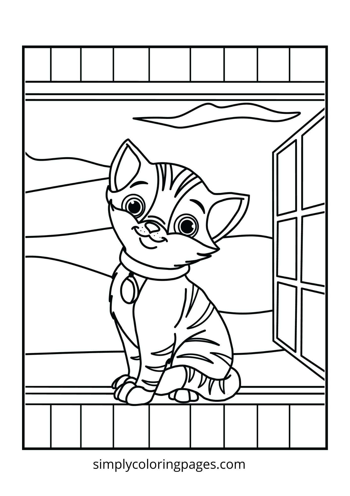 10+ Cat Coloring Pages for Kids