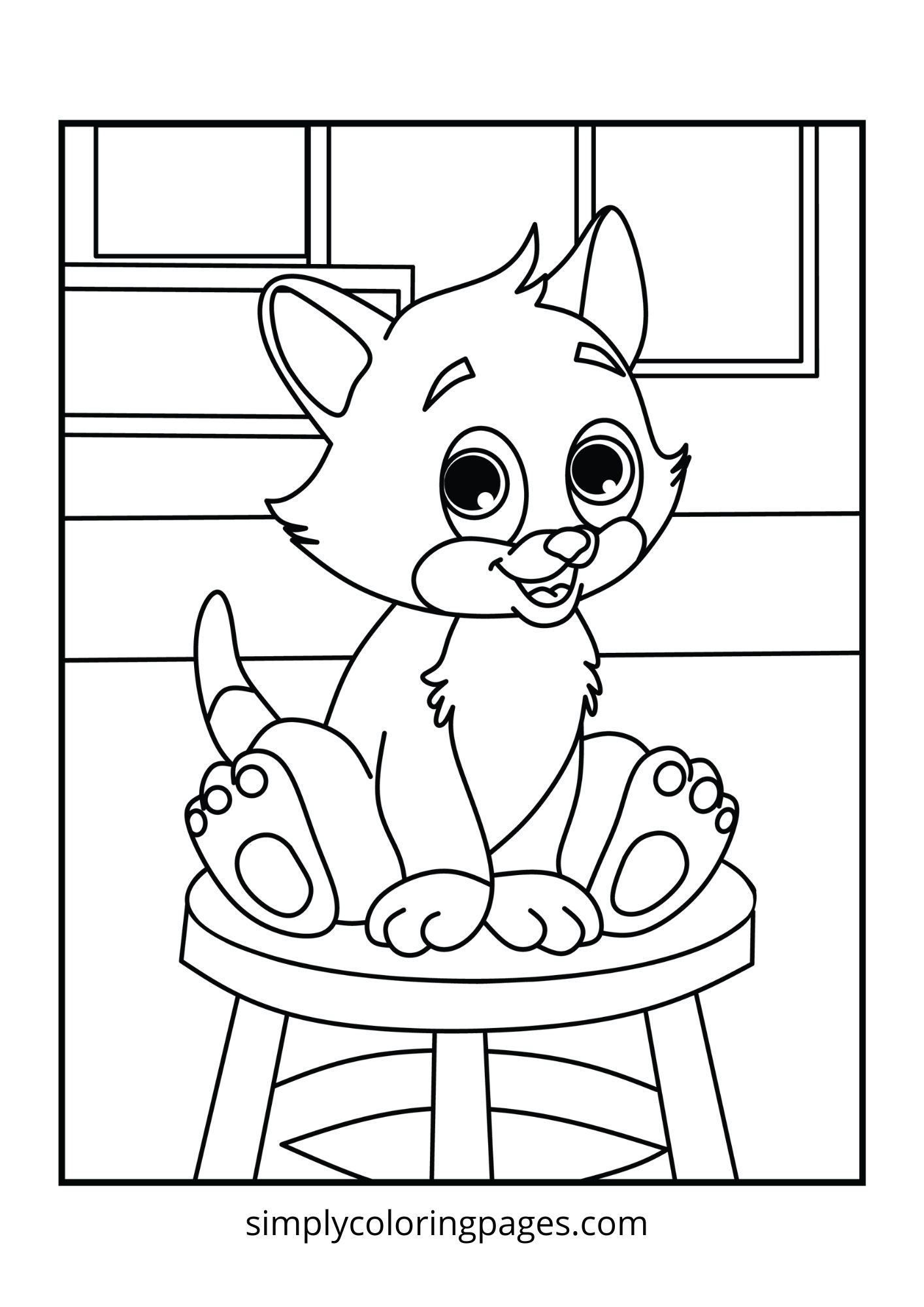 10+ Cat Coloring Pages for Kids