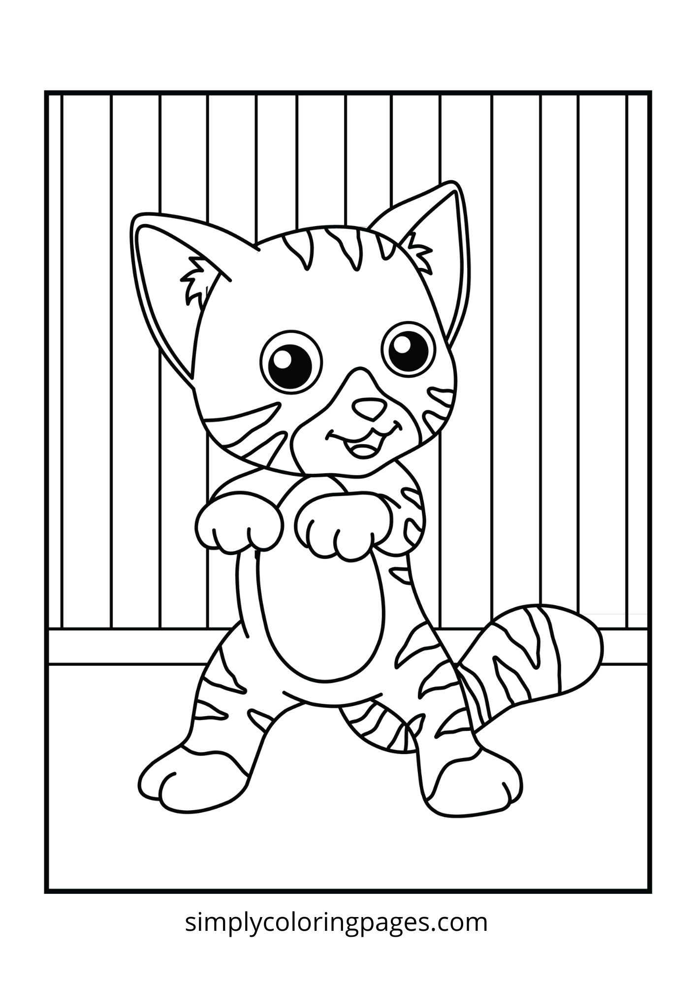 Cat Coloring Pages For Kids 8