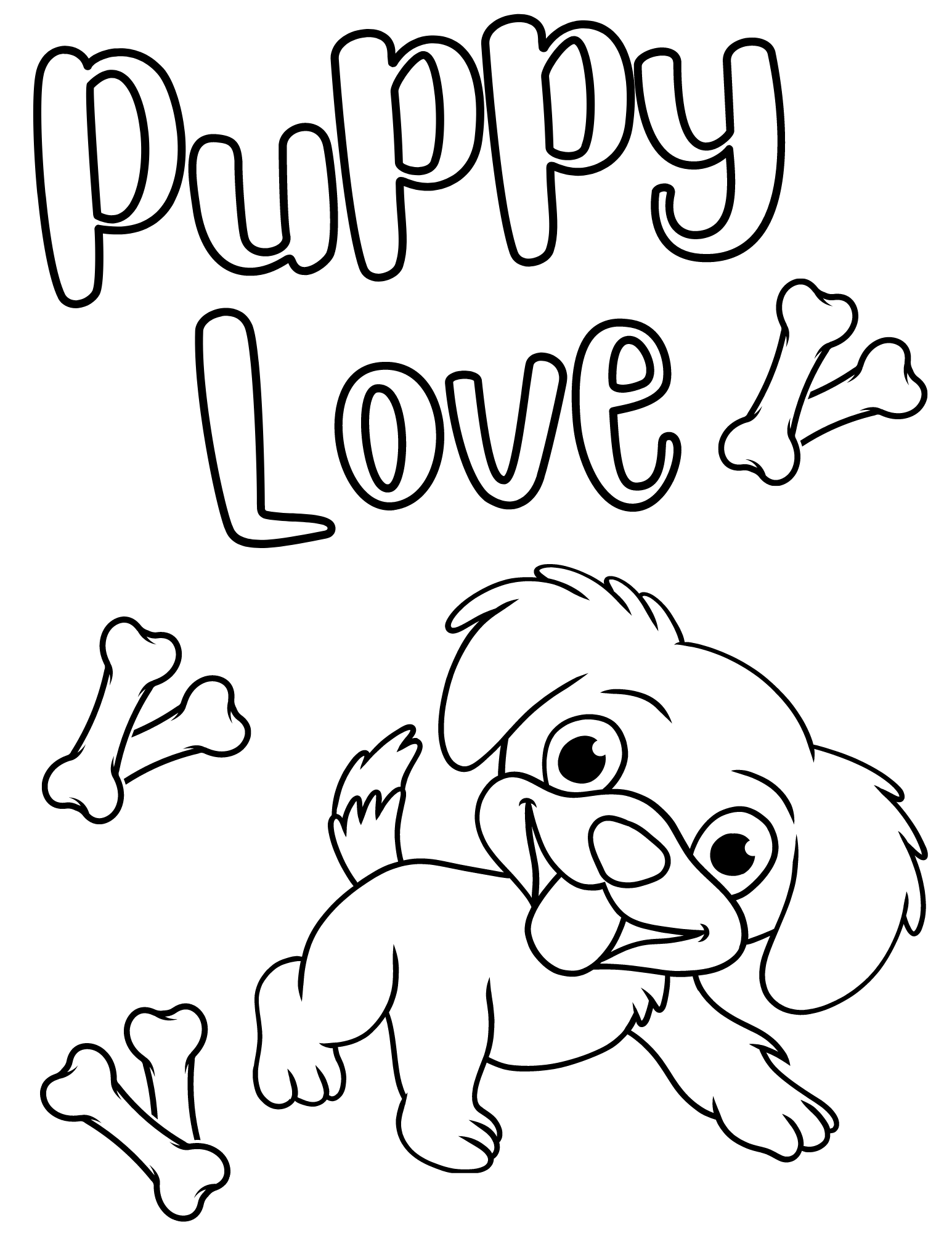 Dog Coloring Pages for Kids 10