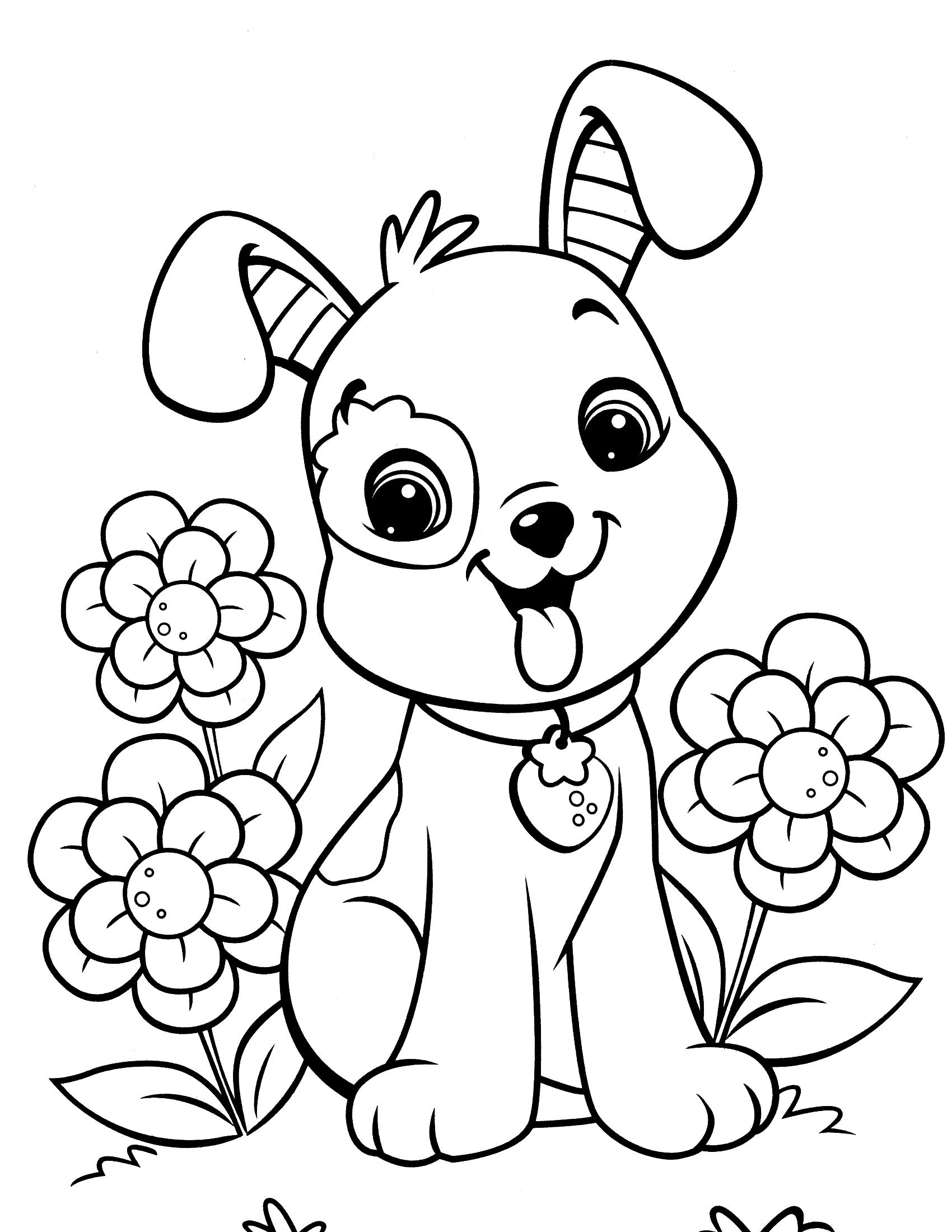 Dog Coloring Pages for Kids 12