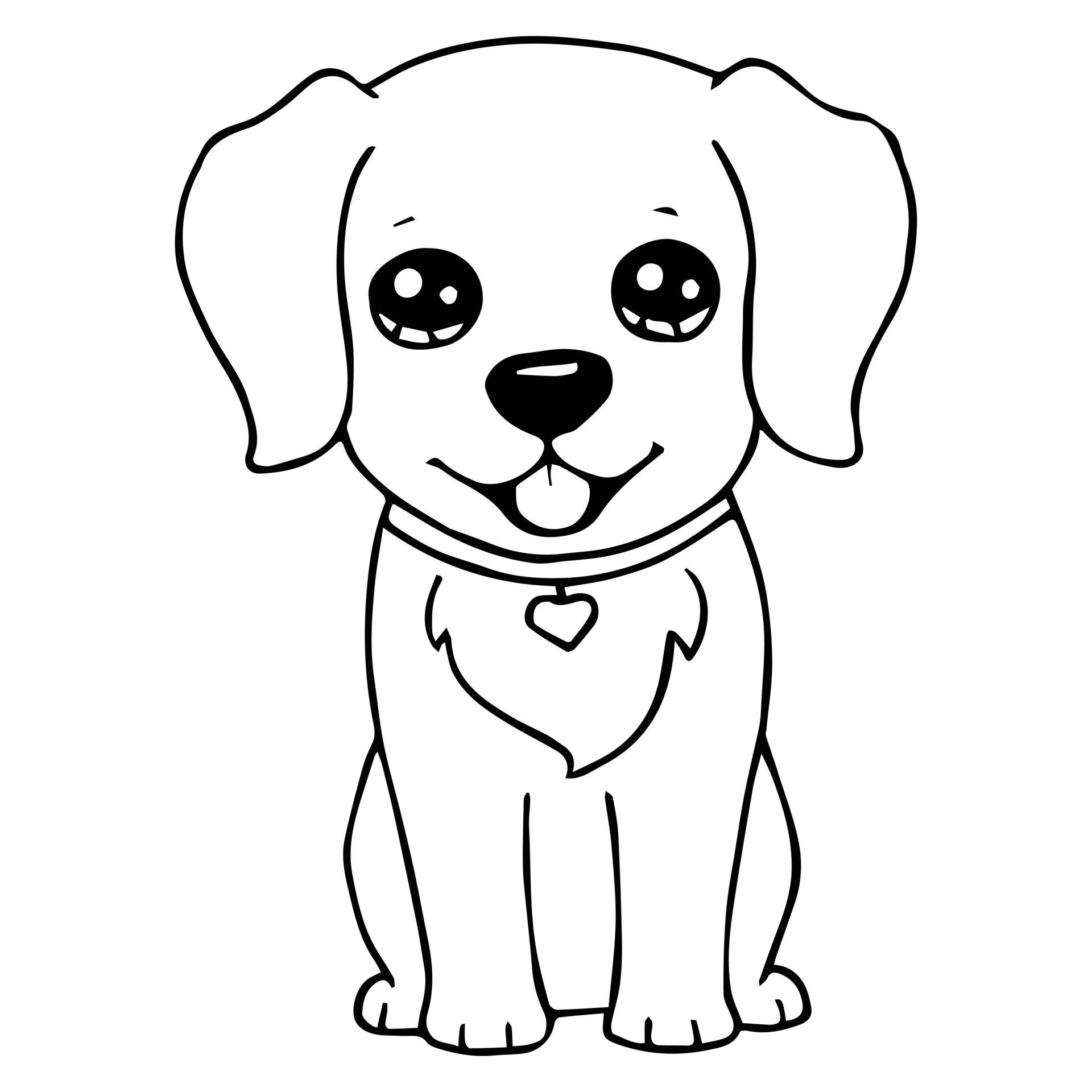 Dog Coloring Pages for Kids 14