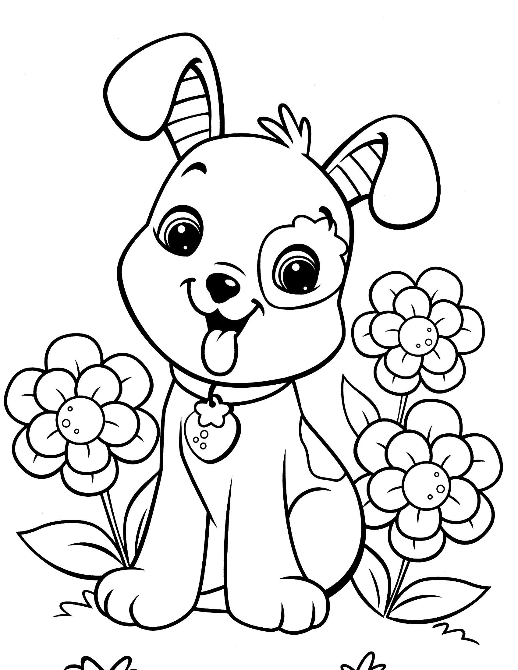 Dog Coloring Pages for Kids 16