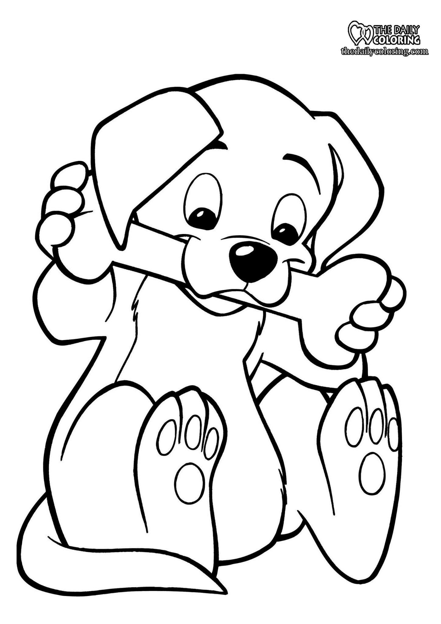 Dog Coloring Pages for Kids 20