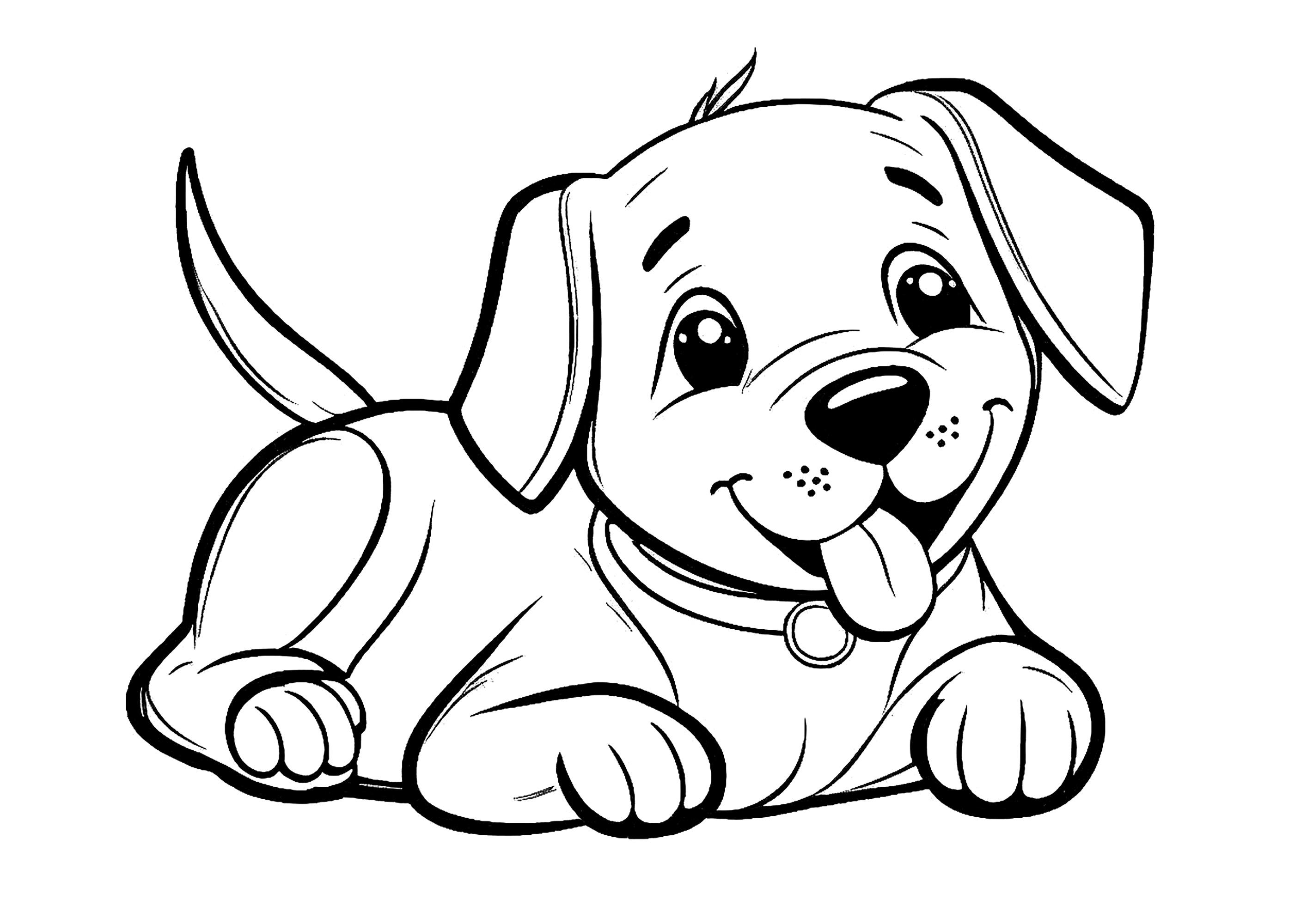 Dog Coloring Pages for Kids 27