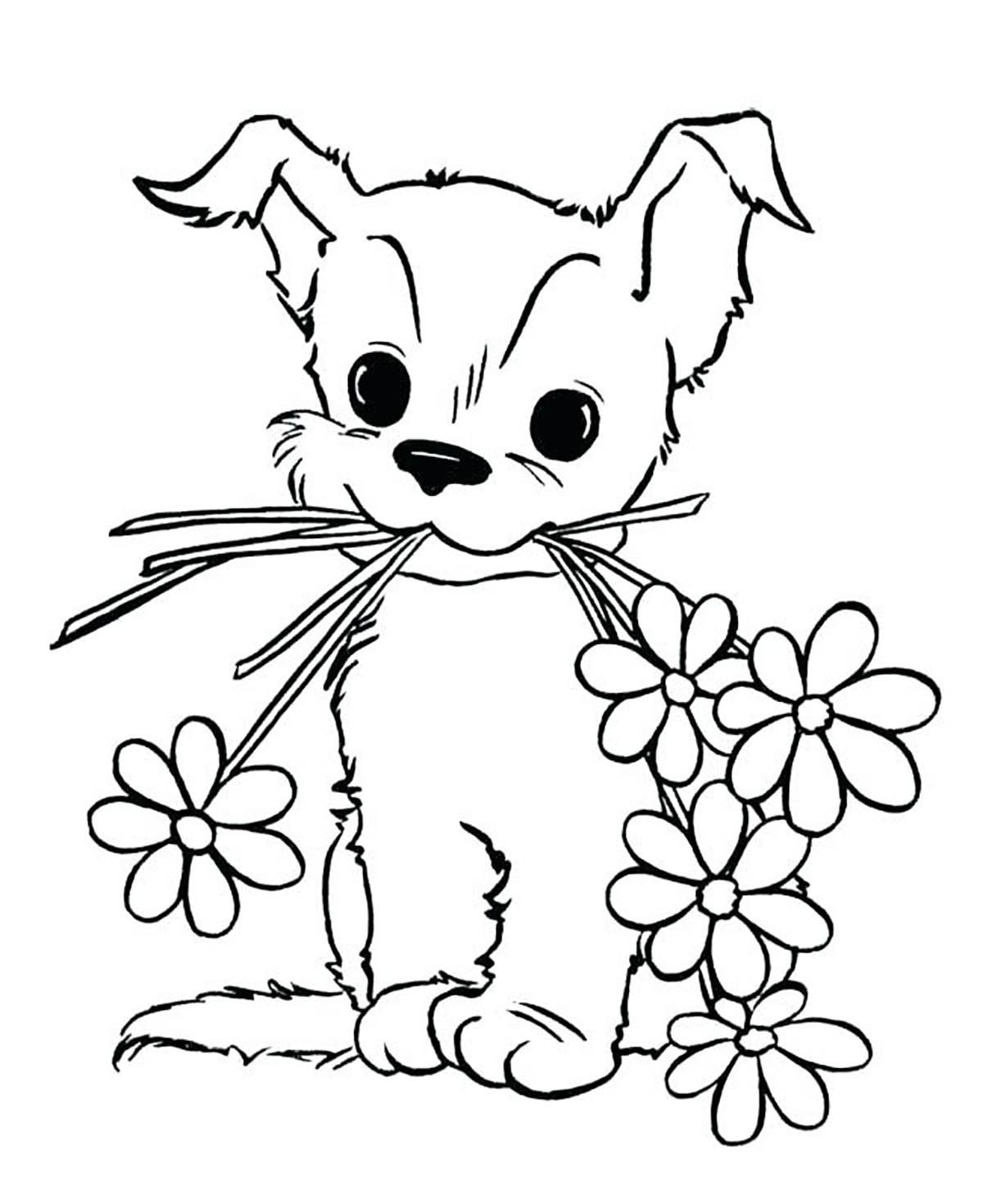 Dog Coloring Pages for Kids 28