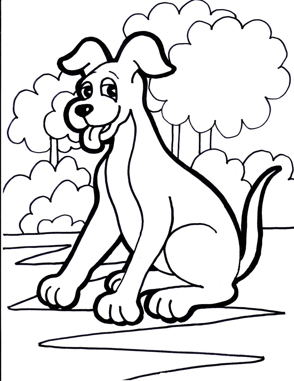 Dog Coloring Pages for Kids 29