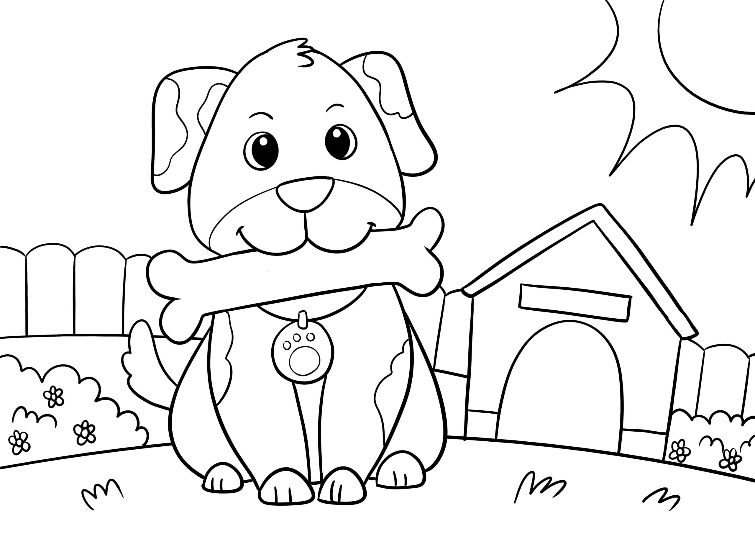 Dog Coloring Pages for Kids 30