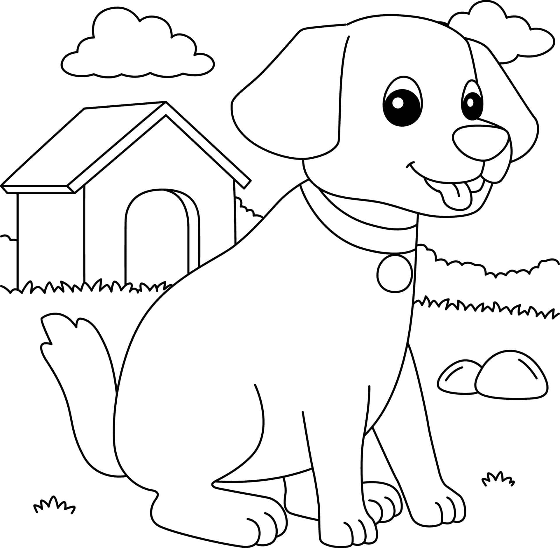 Dog Coloring Pages for Kids 8