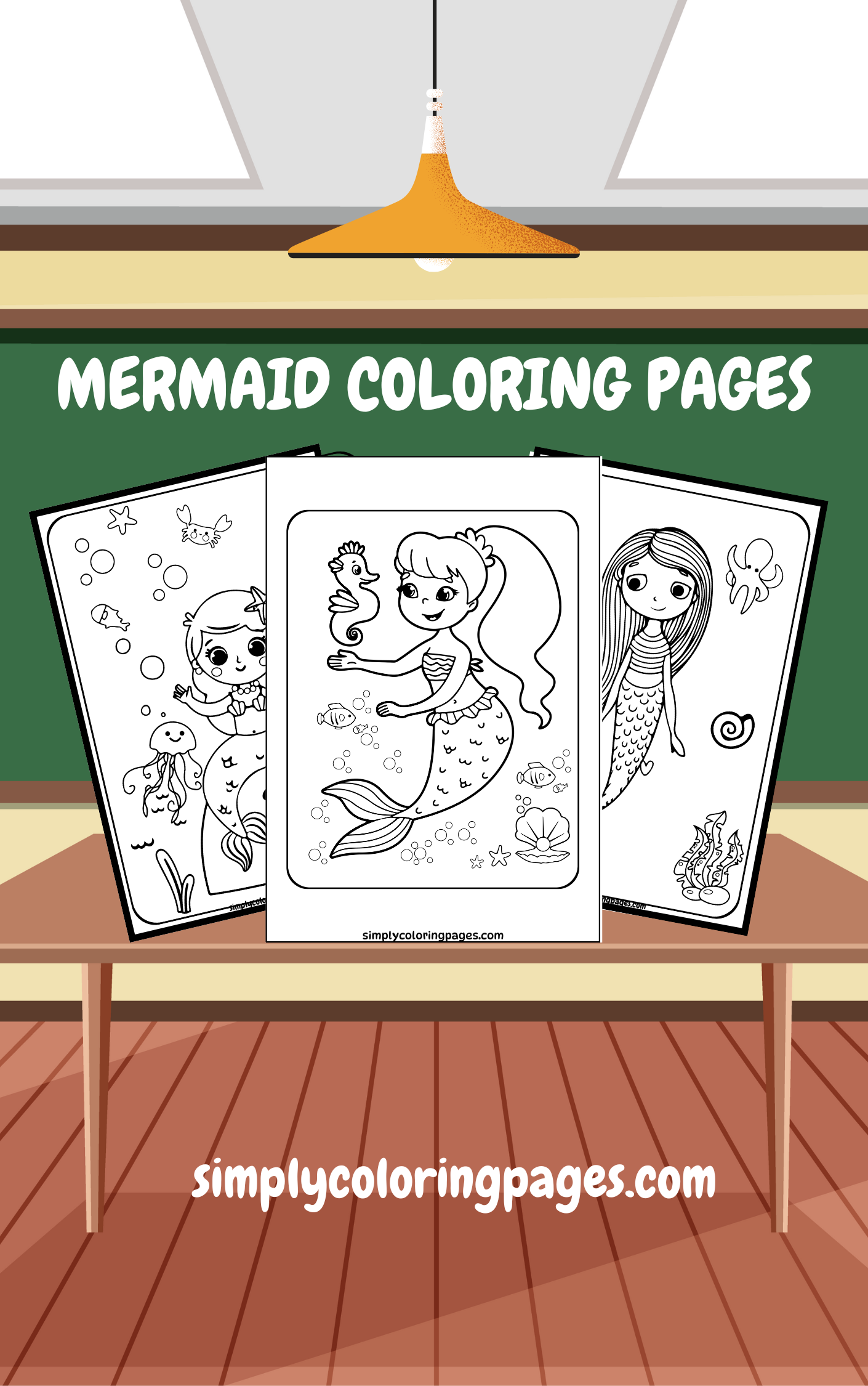 Mermaid Coloring Pages for Kids