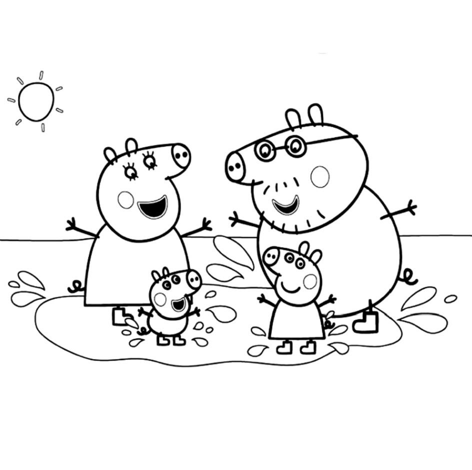 Peppa Pig Coloring Pages for Kids11