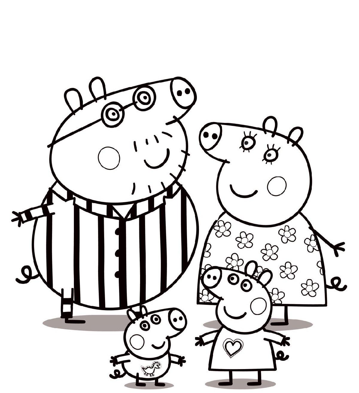 Peppa Pig Coloring Pages for Kids15