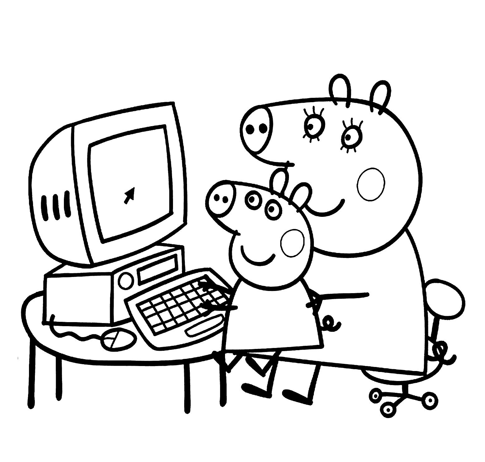 Peppa Pig Coloring Pages for Kids2