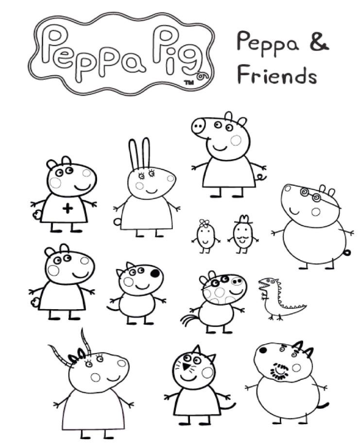 17 Peppa Pig Coloring Pages for Kids