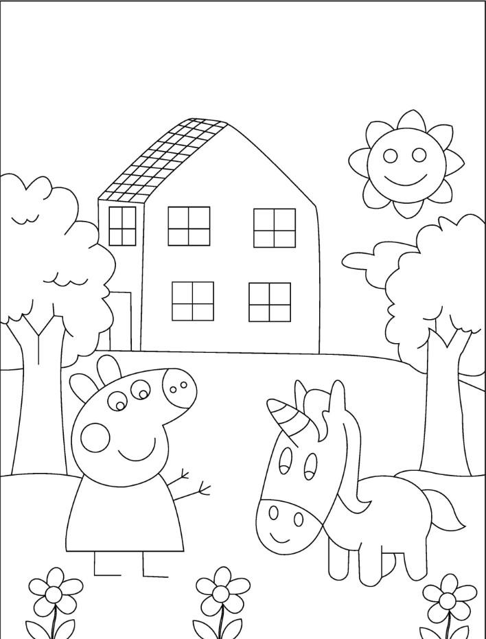 17 Peppa Pig Coloring Pages for Kids