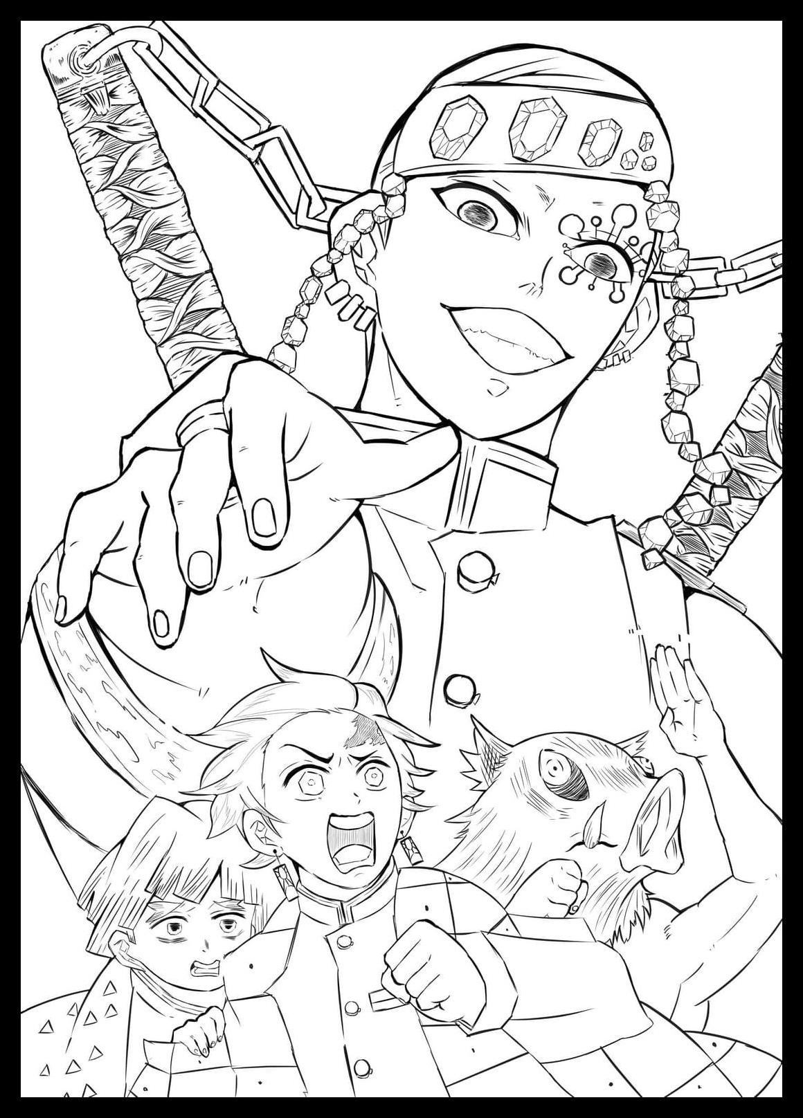 Demon Slayer Coloring Pages 13