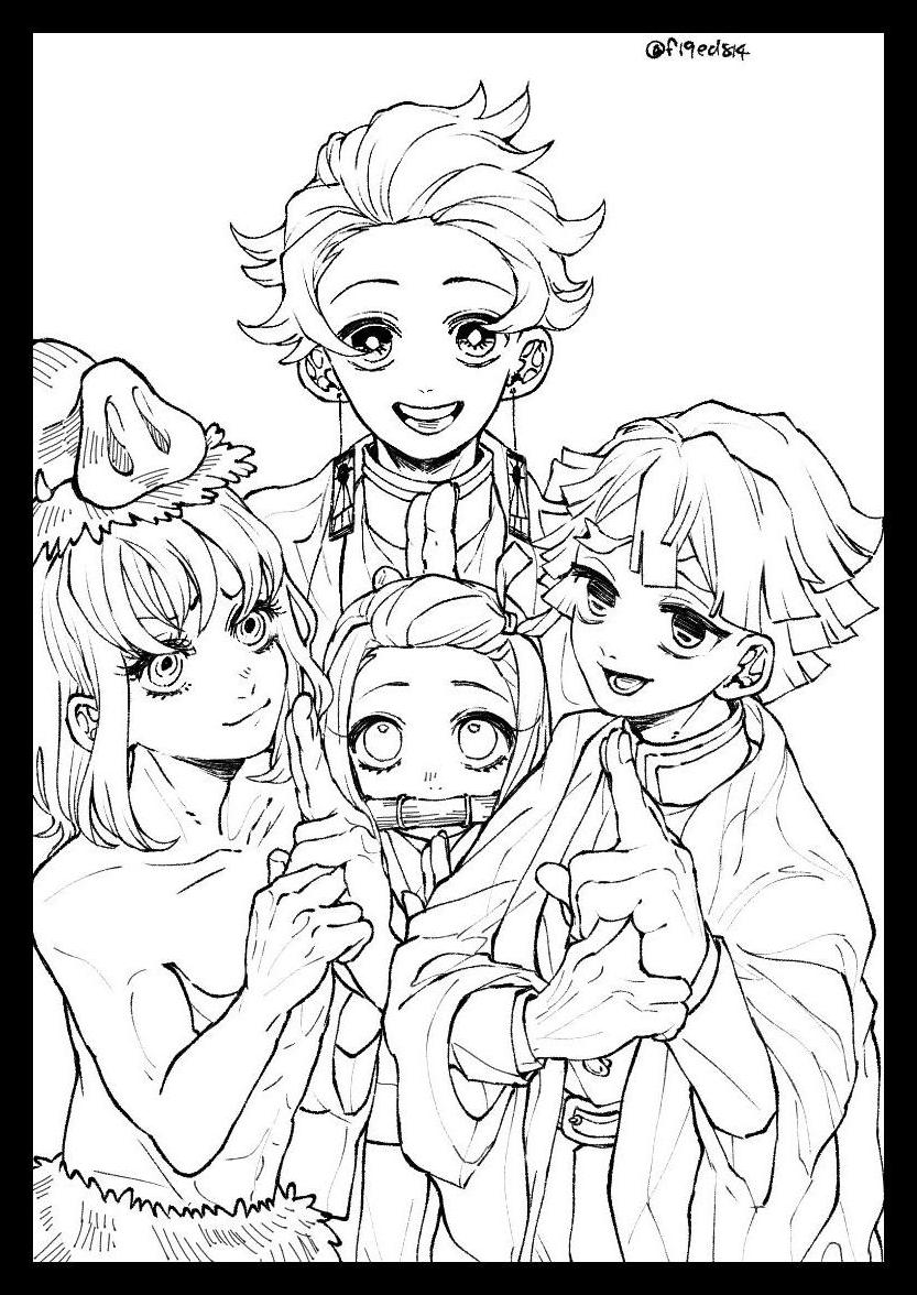 Demon Slayer Coloring Pages 2