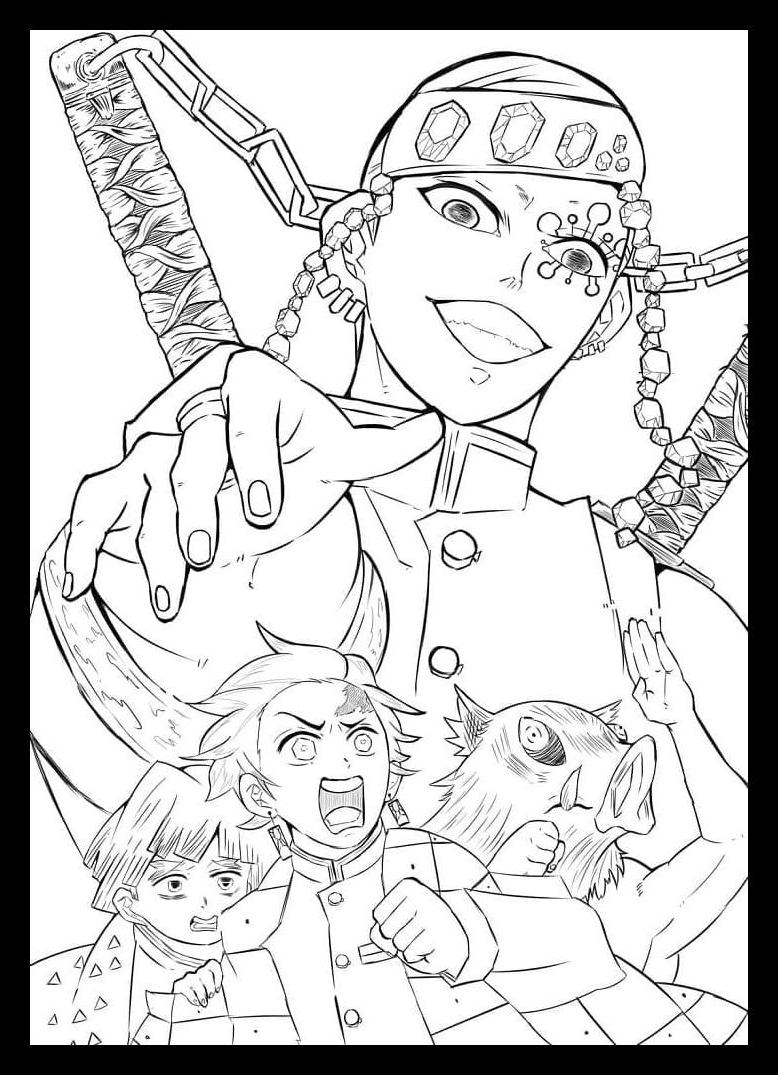 Demon Slayer Coloring Pages 21