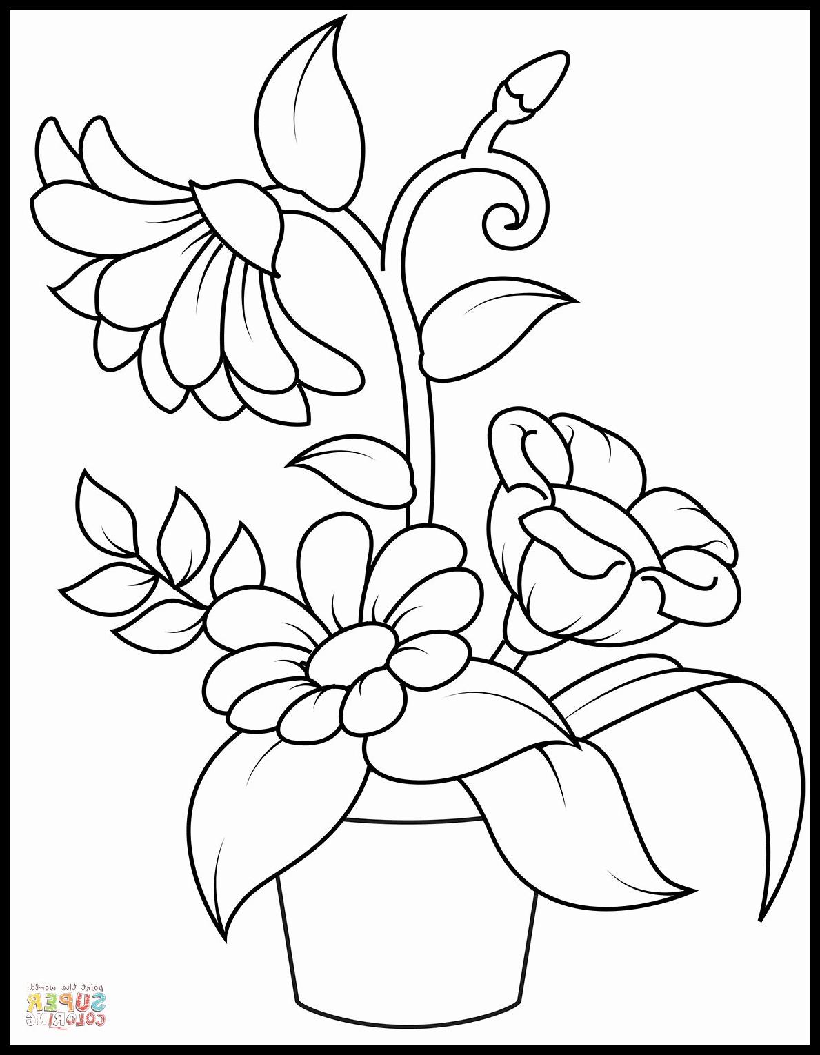 Easy Flower Coloring Pages 4 Simply Coloring Pages