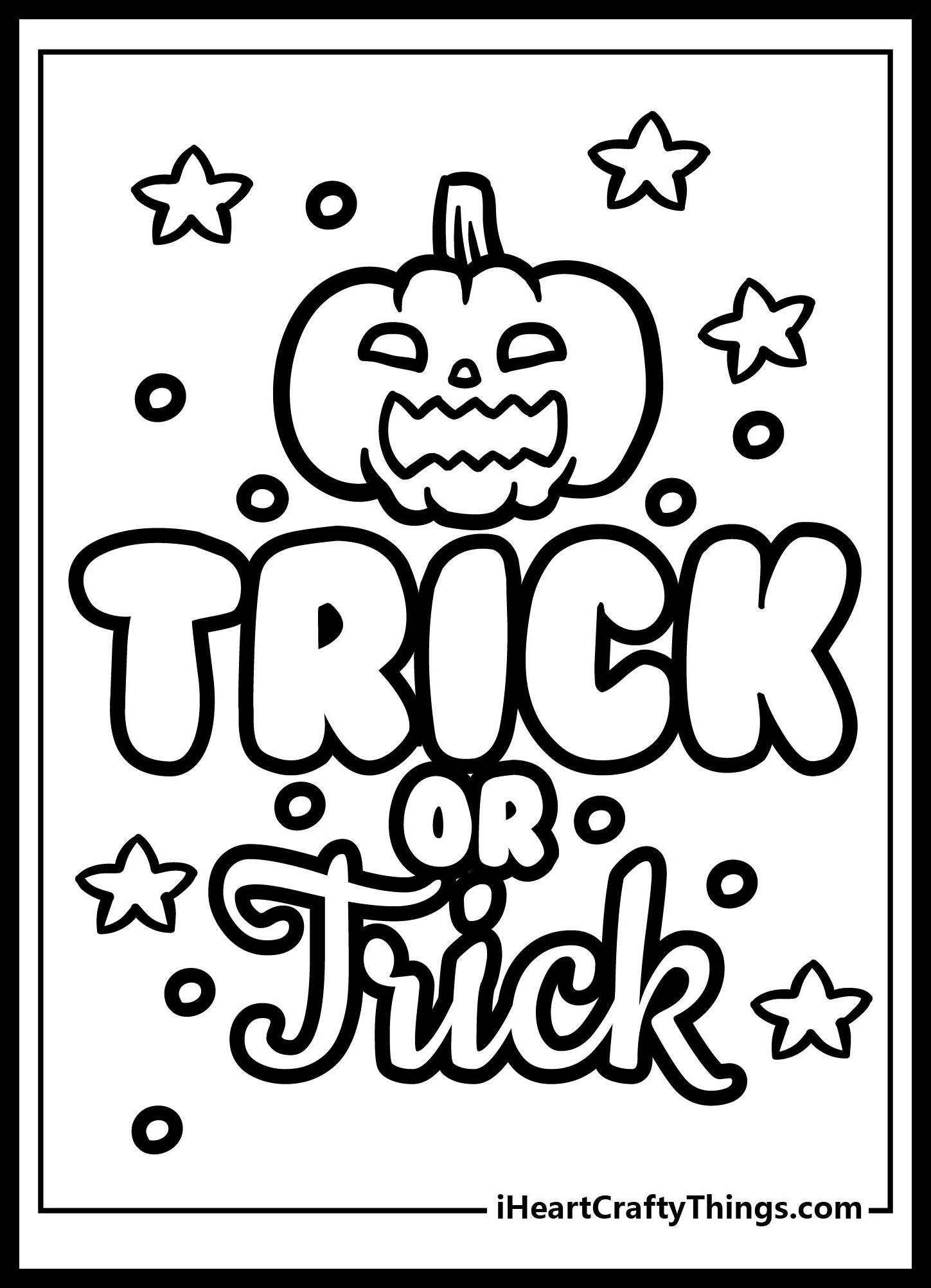 Printable Trick or Treat Coloring Pages 10