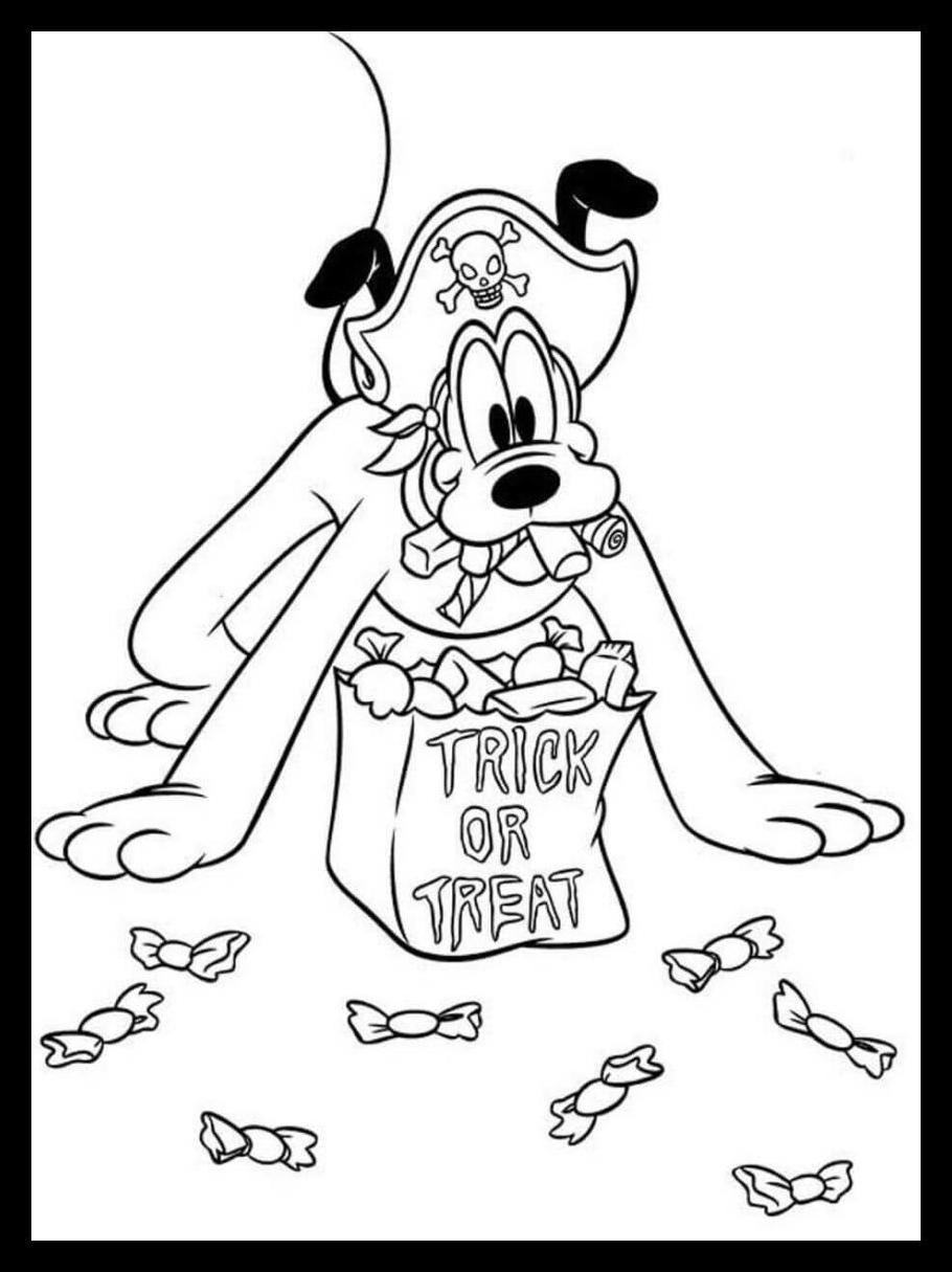 Printable Trick or Treat Coloring Pages 15