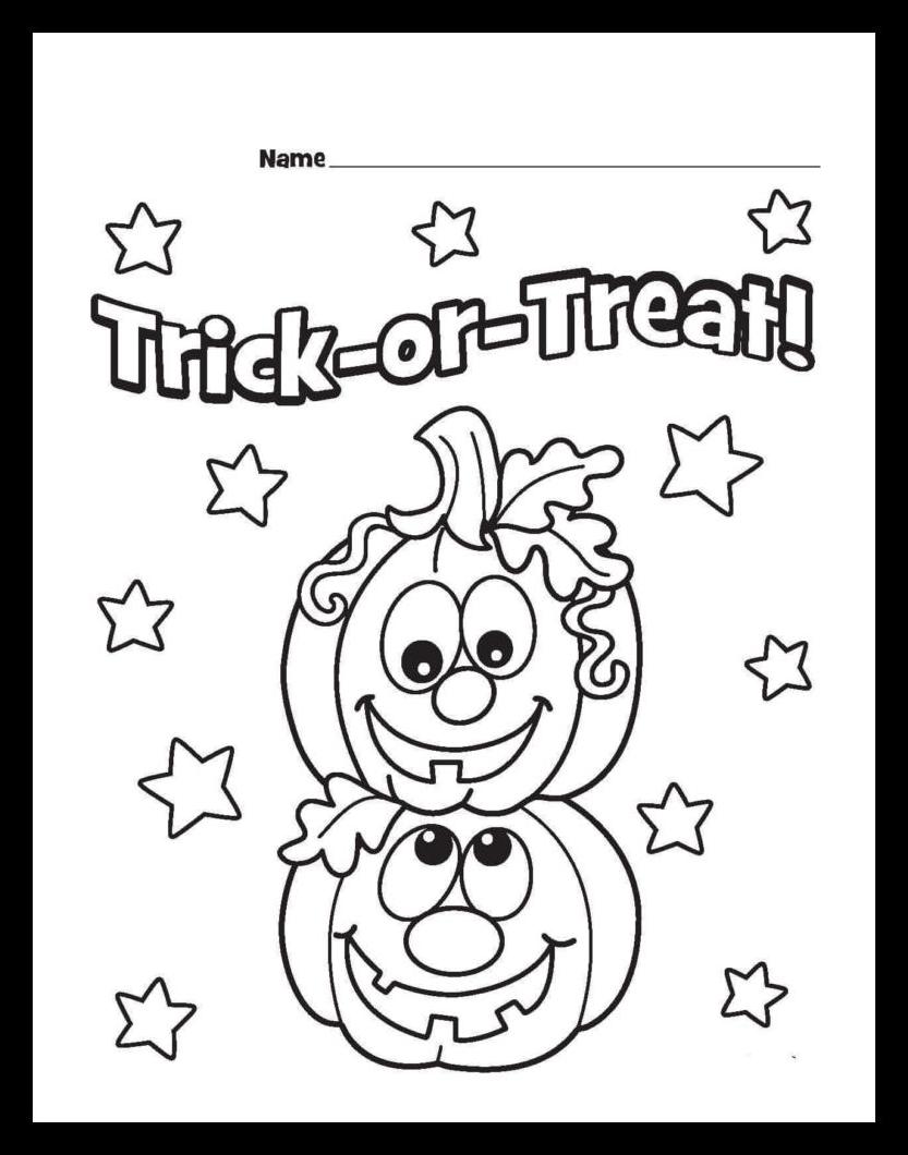 Printable Trick or Treat Coloring Pages 17