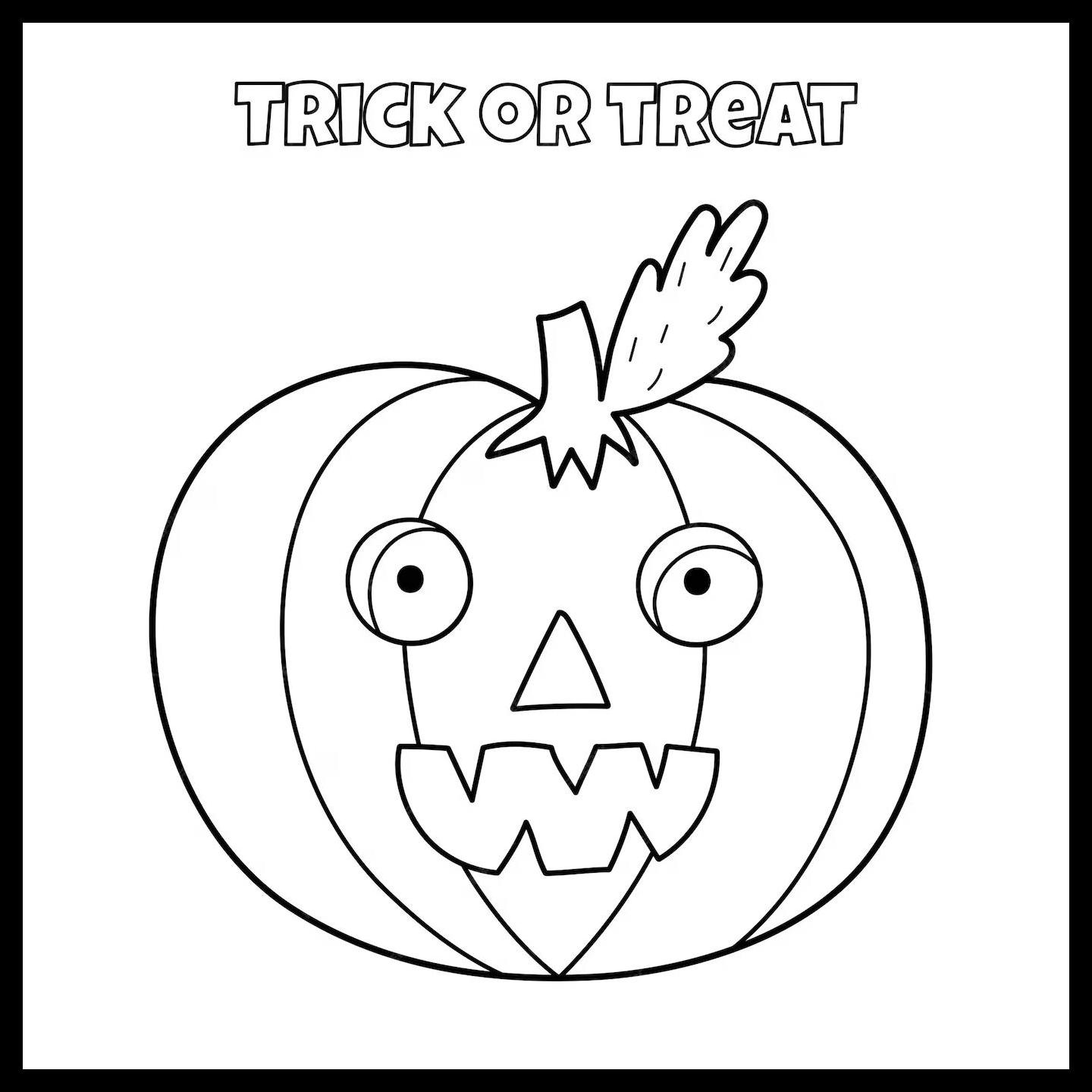 Printable Trick or Treat Coloring Pages 22