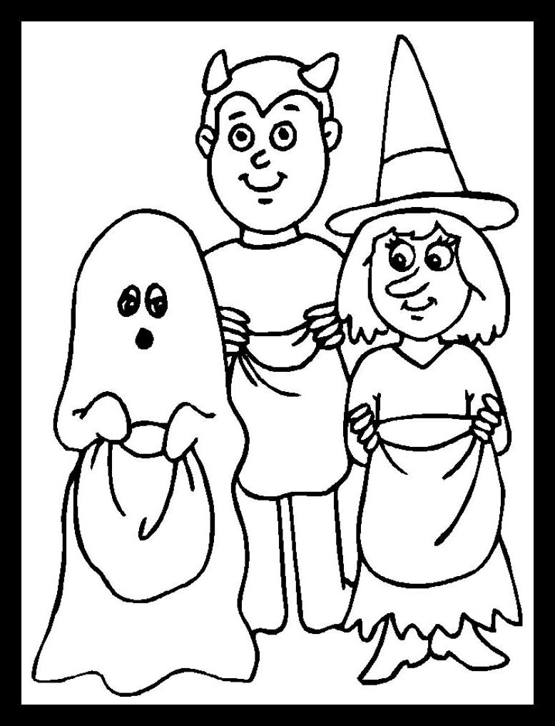 Printable Trick or Treat Coloring Pages 23