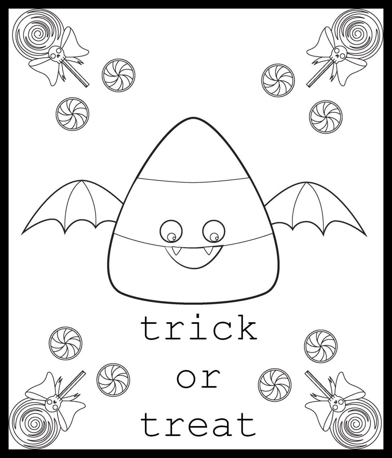 Printable Trick or Treat Coloring Pages 24