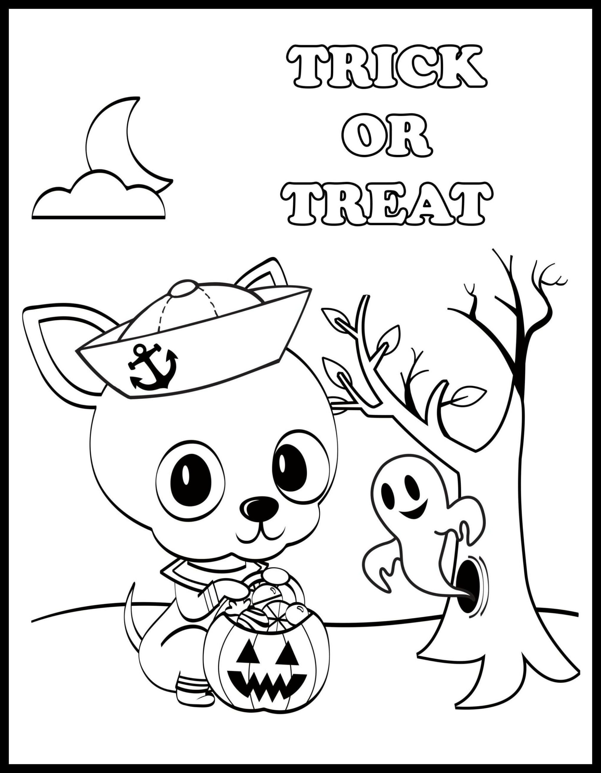 Printable Trick or Treat Coloring Pages 25