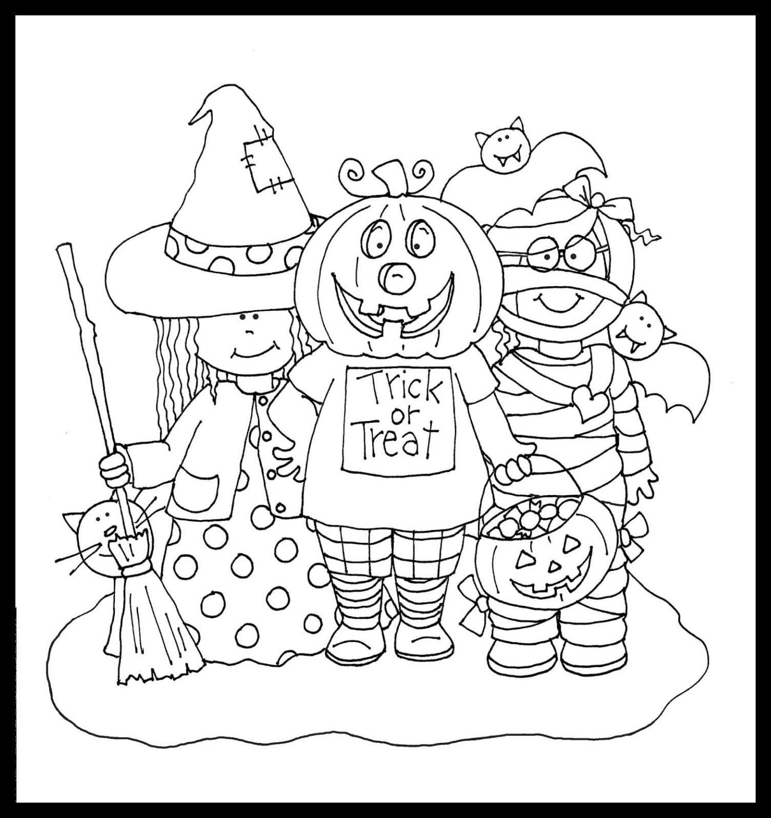 Printable Trick or Treat Coloring Pages 26