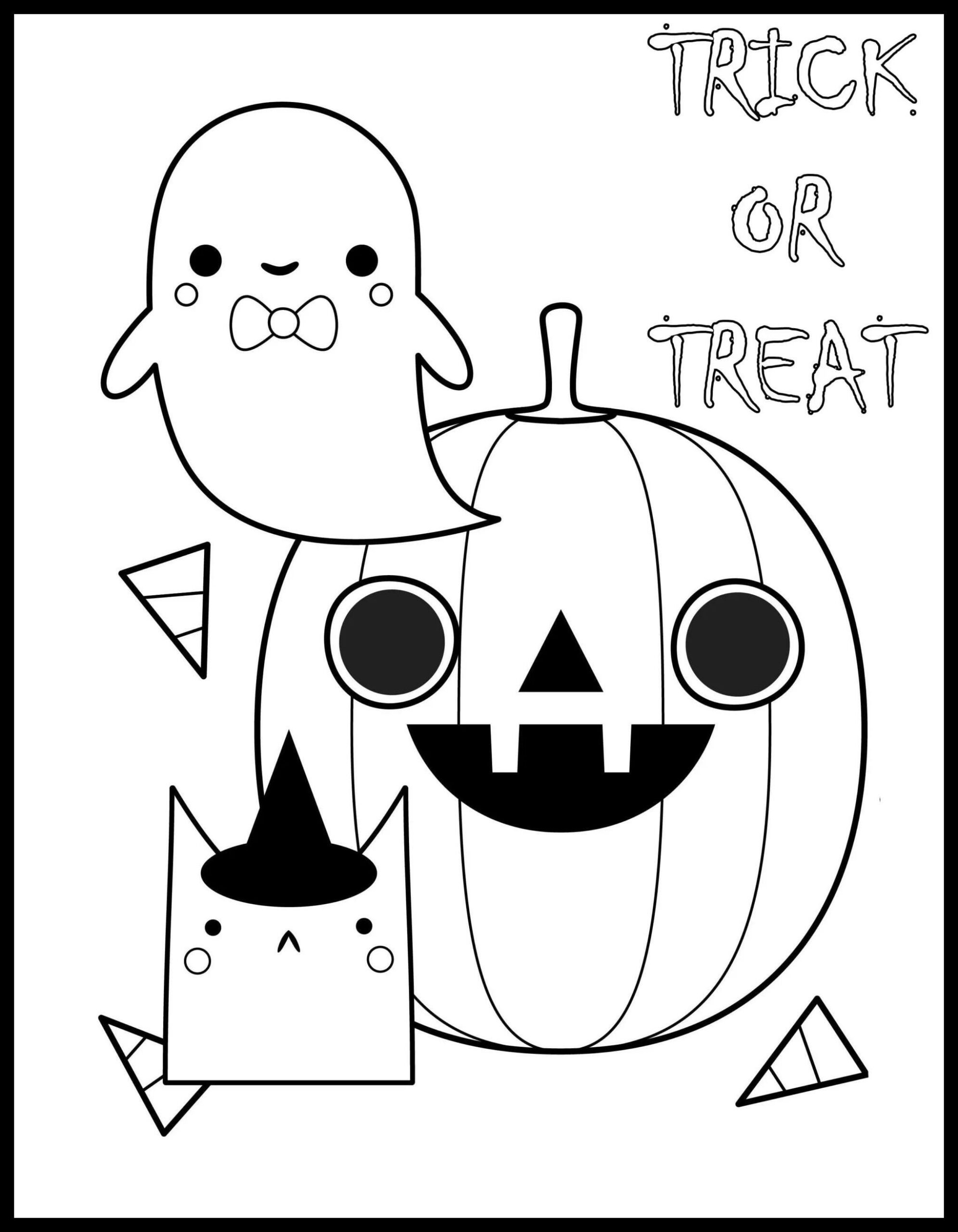 Printable Trick or Treat Coloring Pages 27