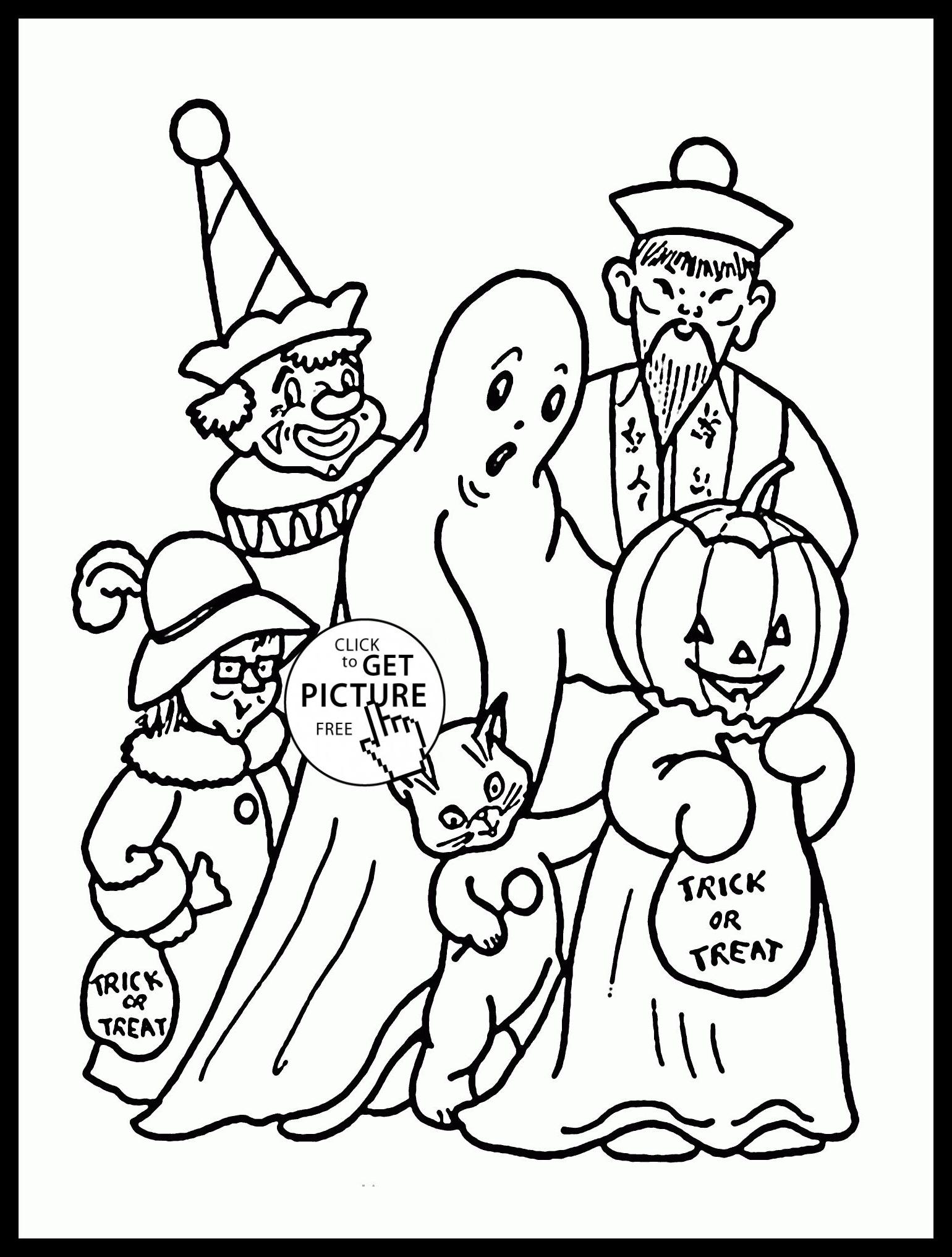 Printable Trick or Treat Coloring Pages 3