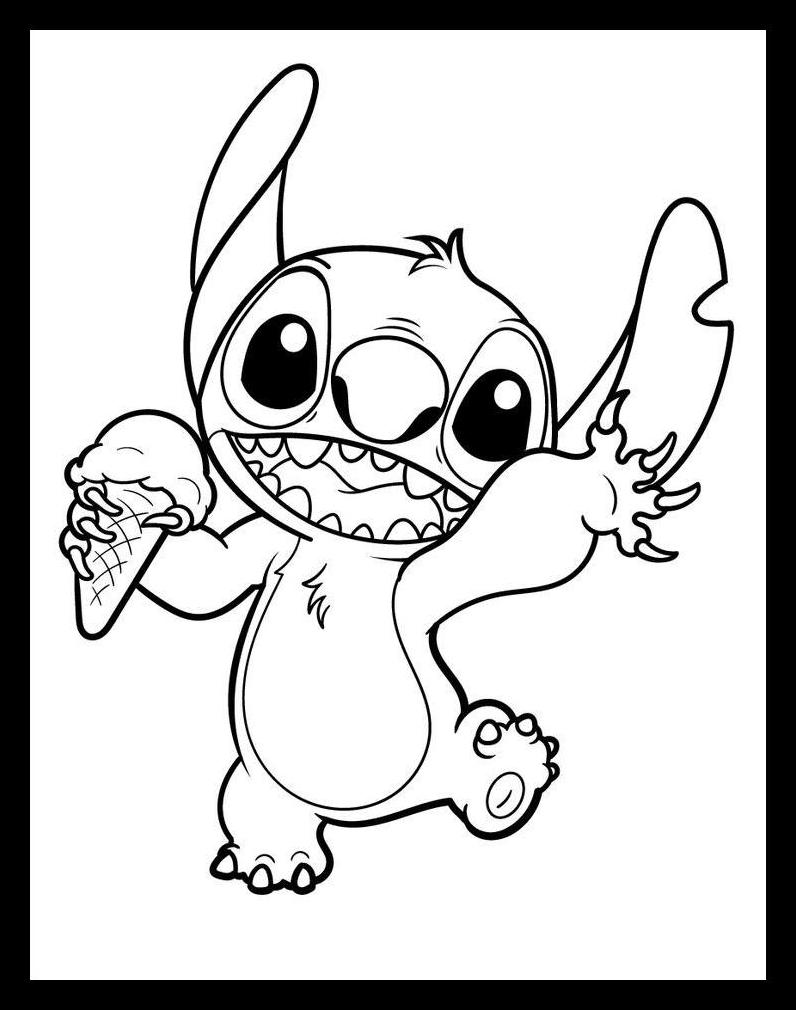 Stitch Coloring Pages Printable 3