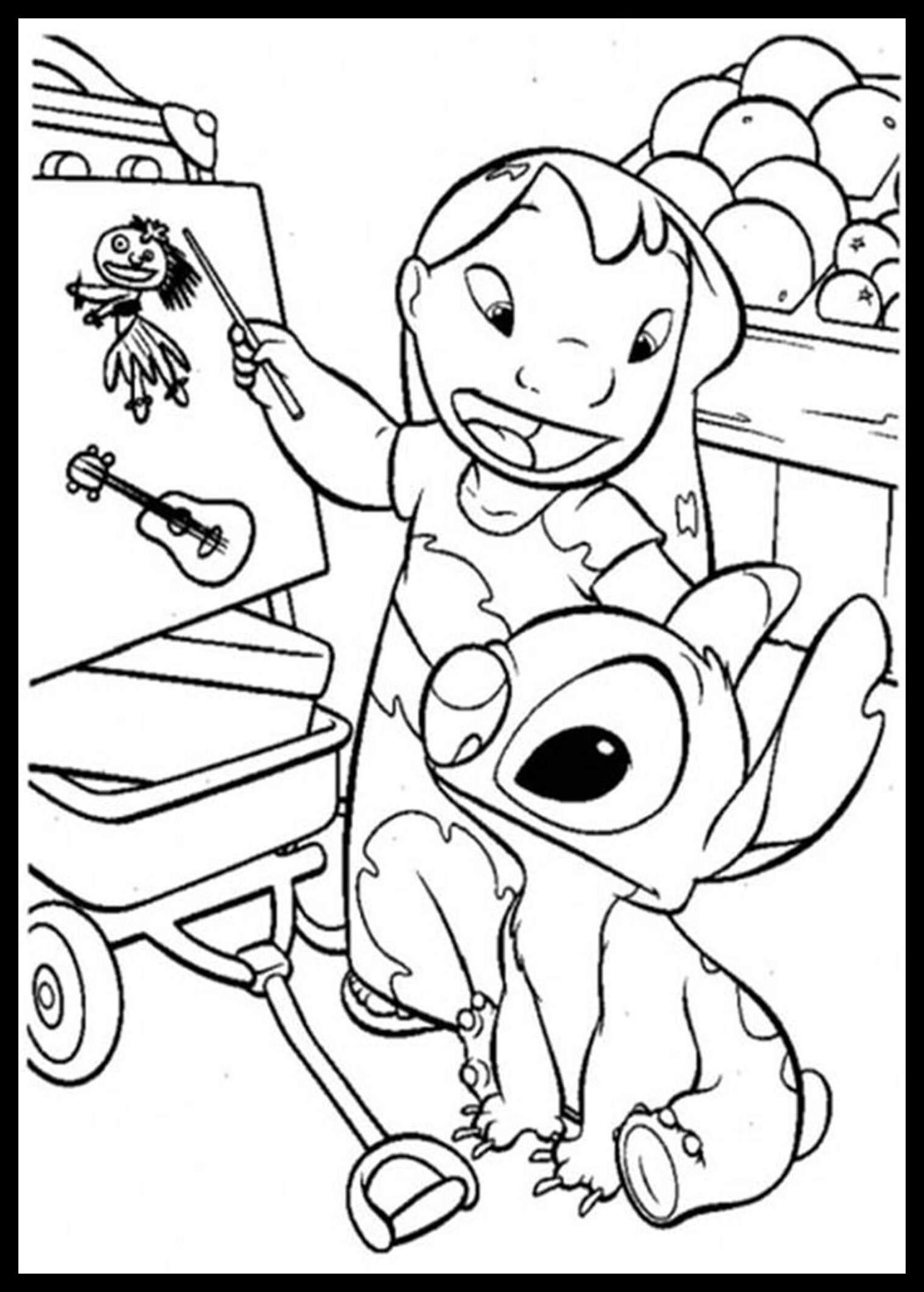 Stitch Coloring Pages Printable 34