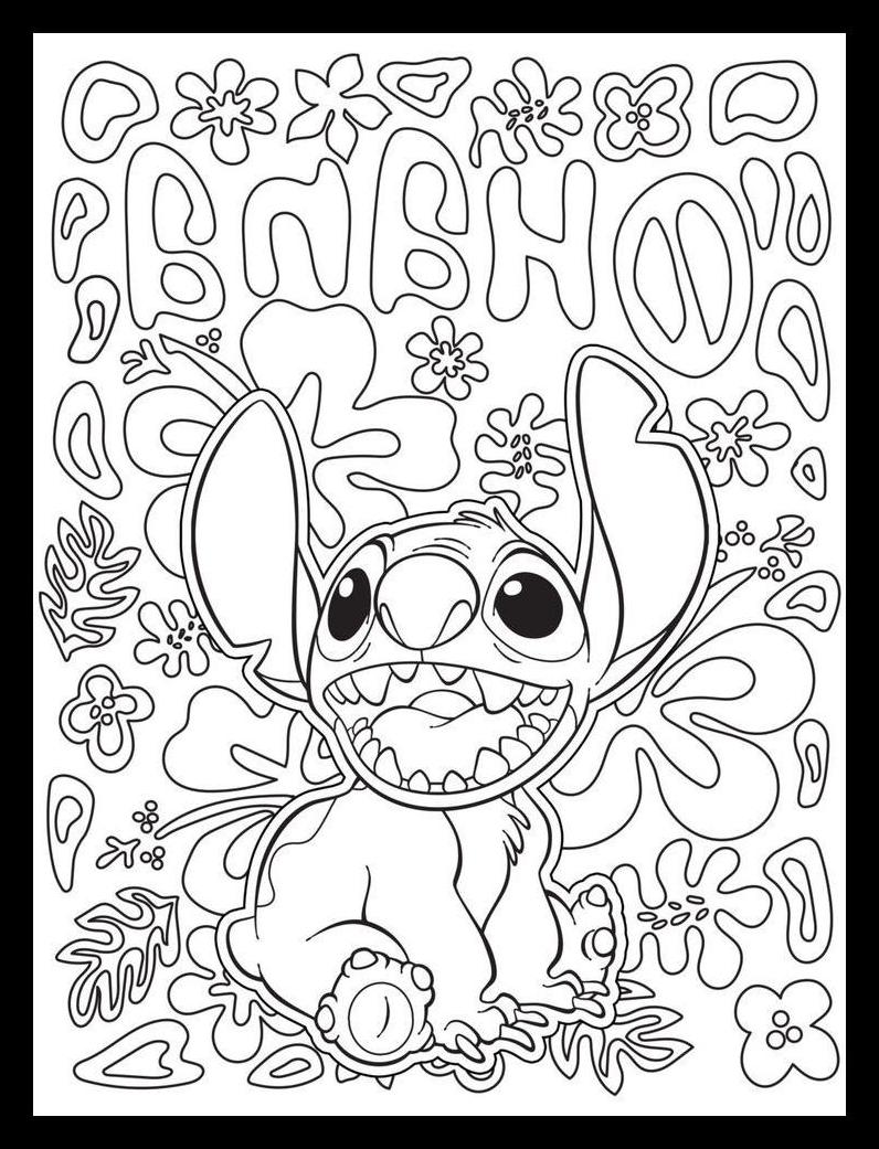 Stitch Coloring Pages Printable 6