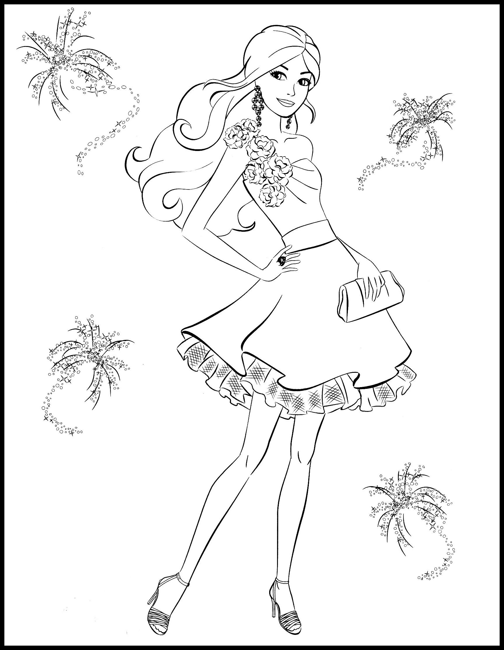 30+ Barbie Coloring Pages