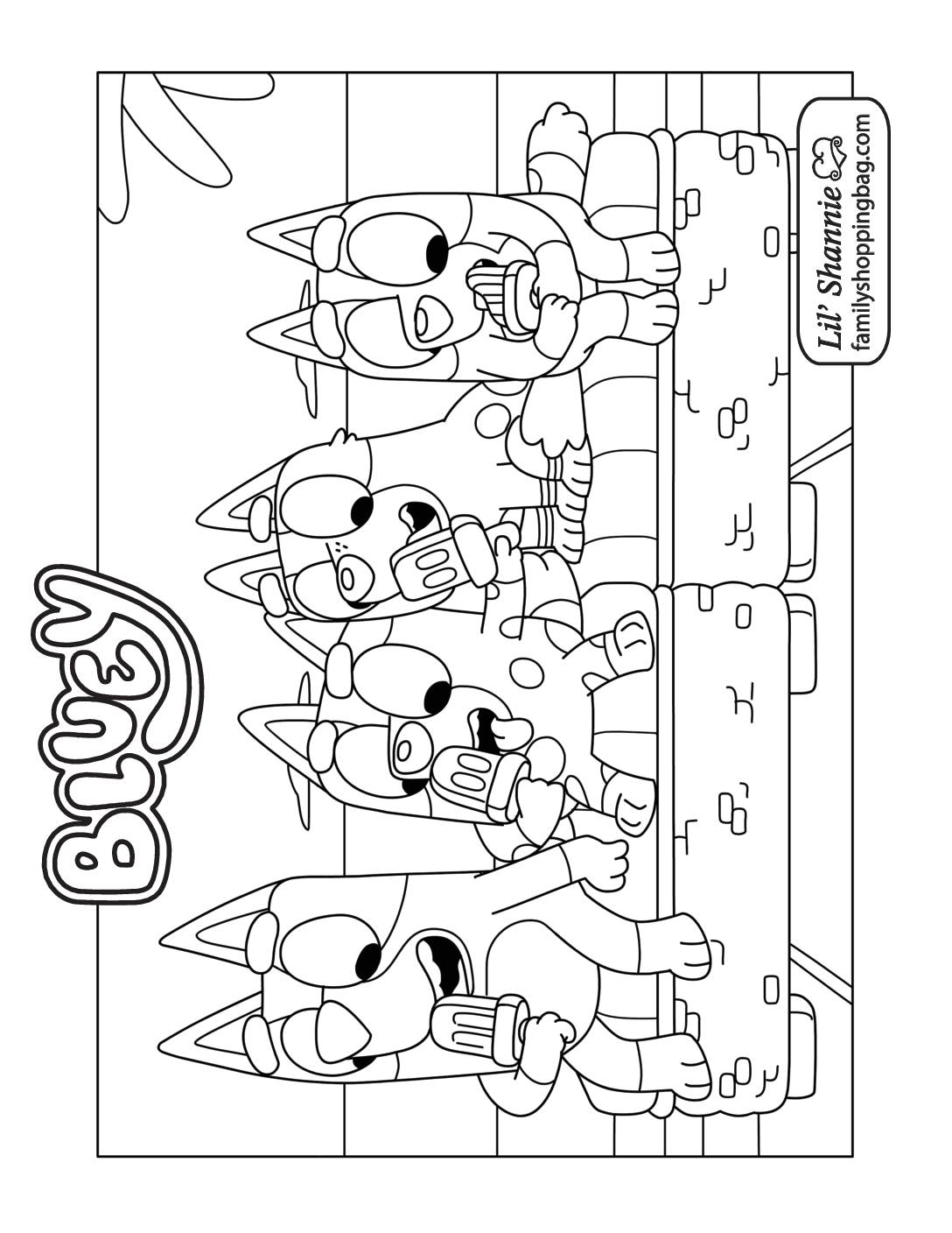 30+ Bluey Coloring Pages