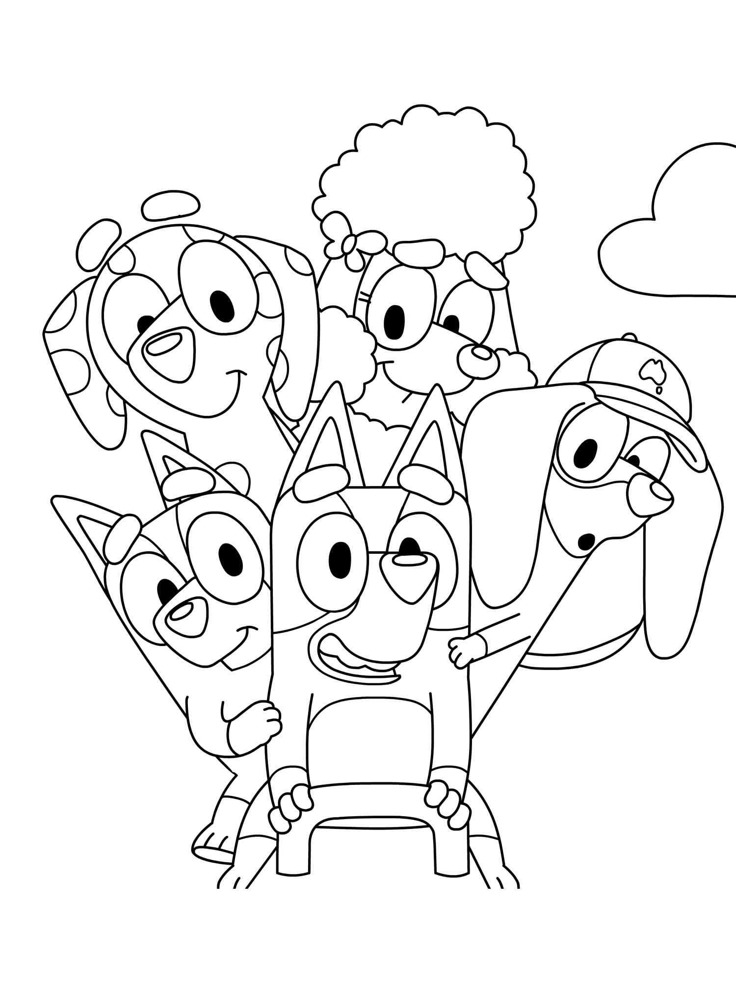 15+ Bluey Coloring Pages