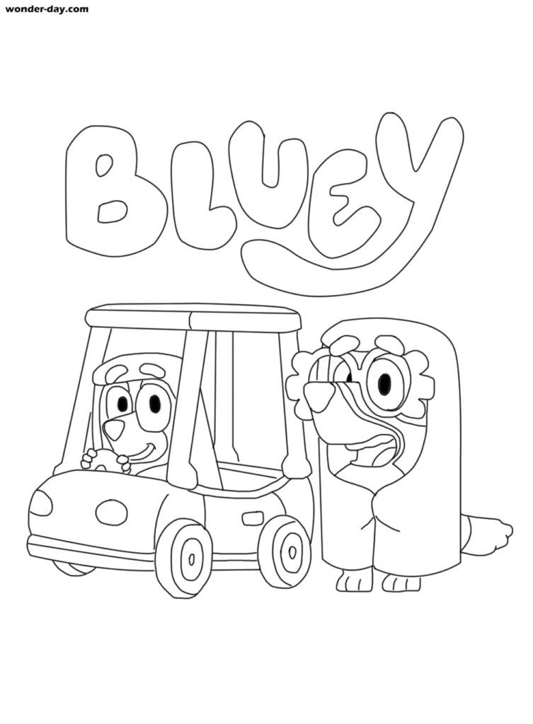 20+ Bluey Coloring Pages