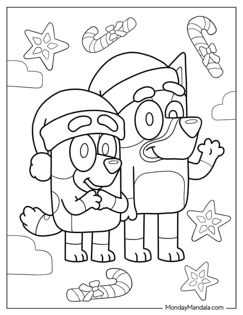 25+ Bluey Coloring Pages