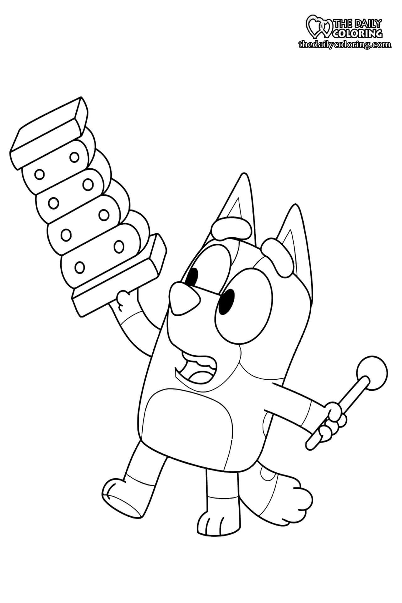 25+ Bluey Coloring Pages