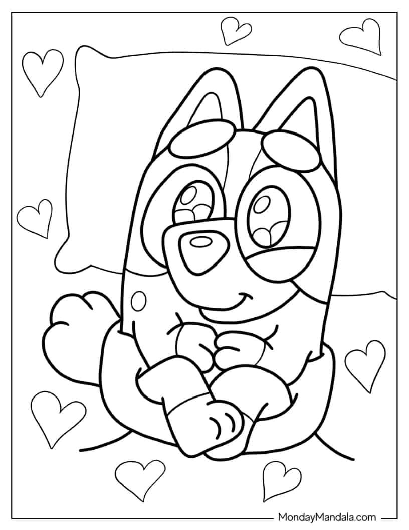 15+ Bluey Coloring Pages