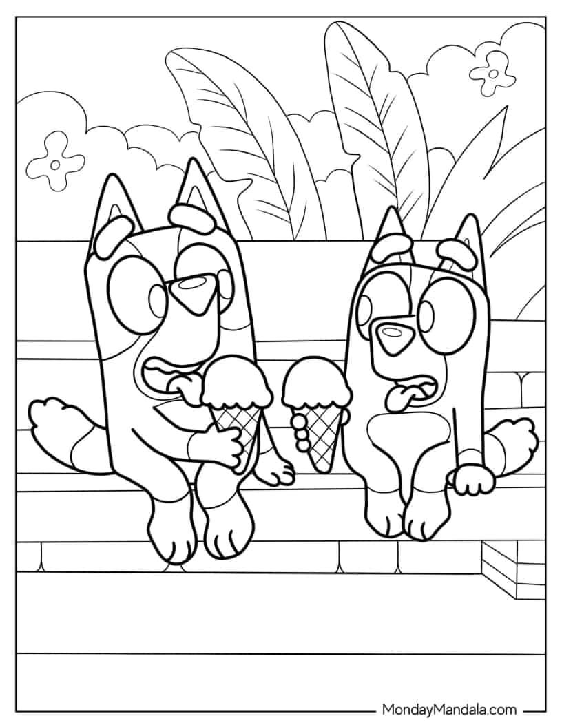 15+ Bluey Coloring Pages