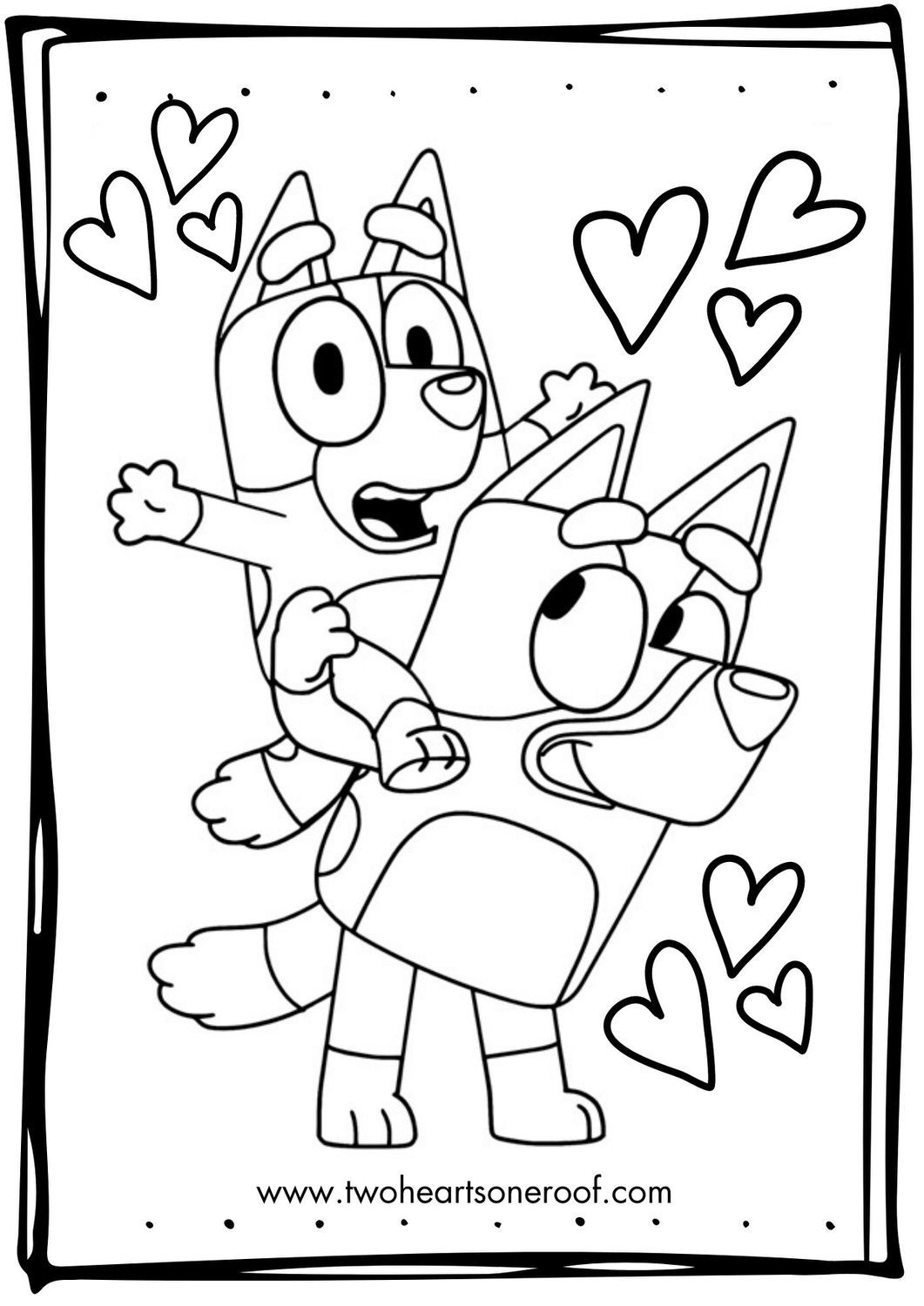 30+ Bluey Coloring Pages