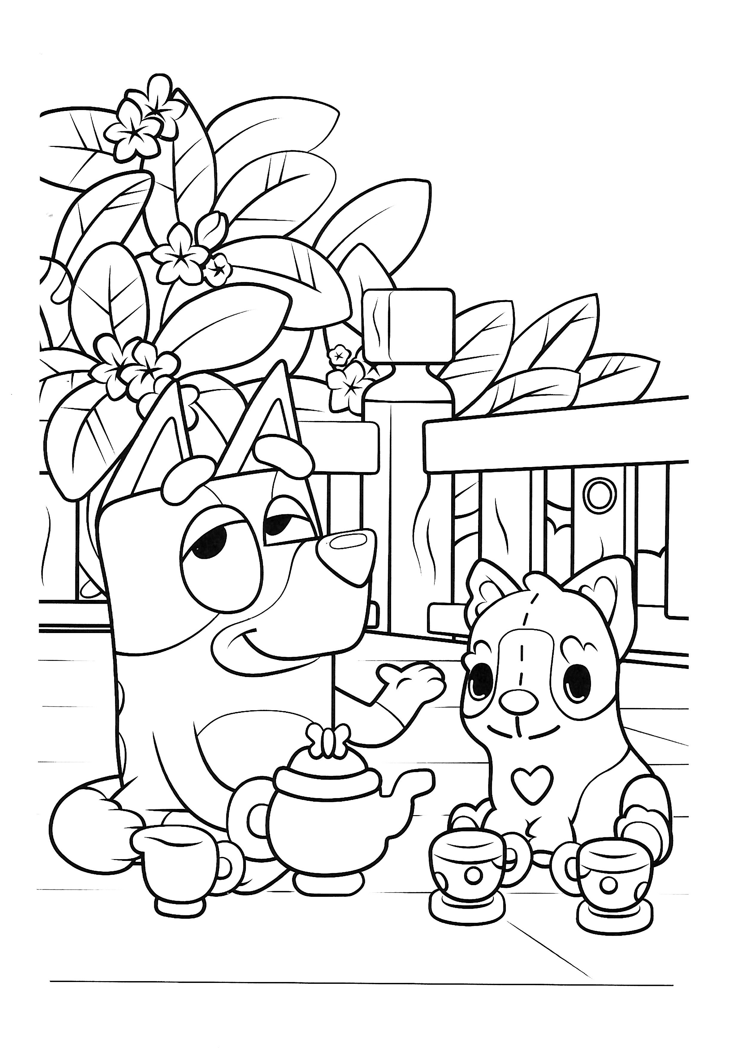 15+ Bluey Coloring Pages