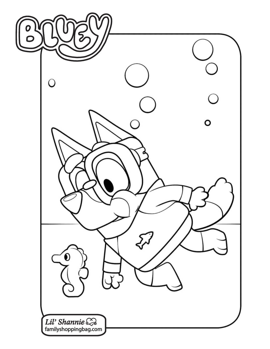 15+ Bluey Coloring Pages