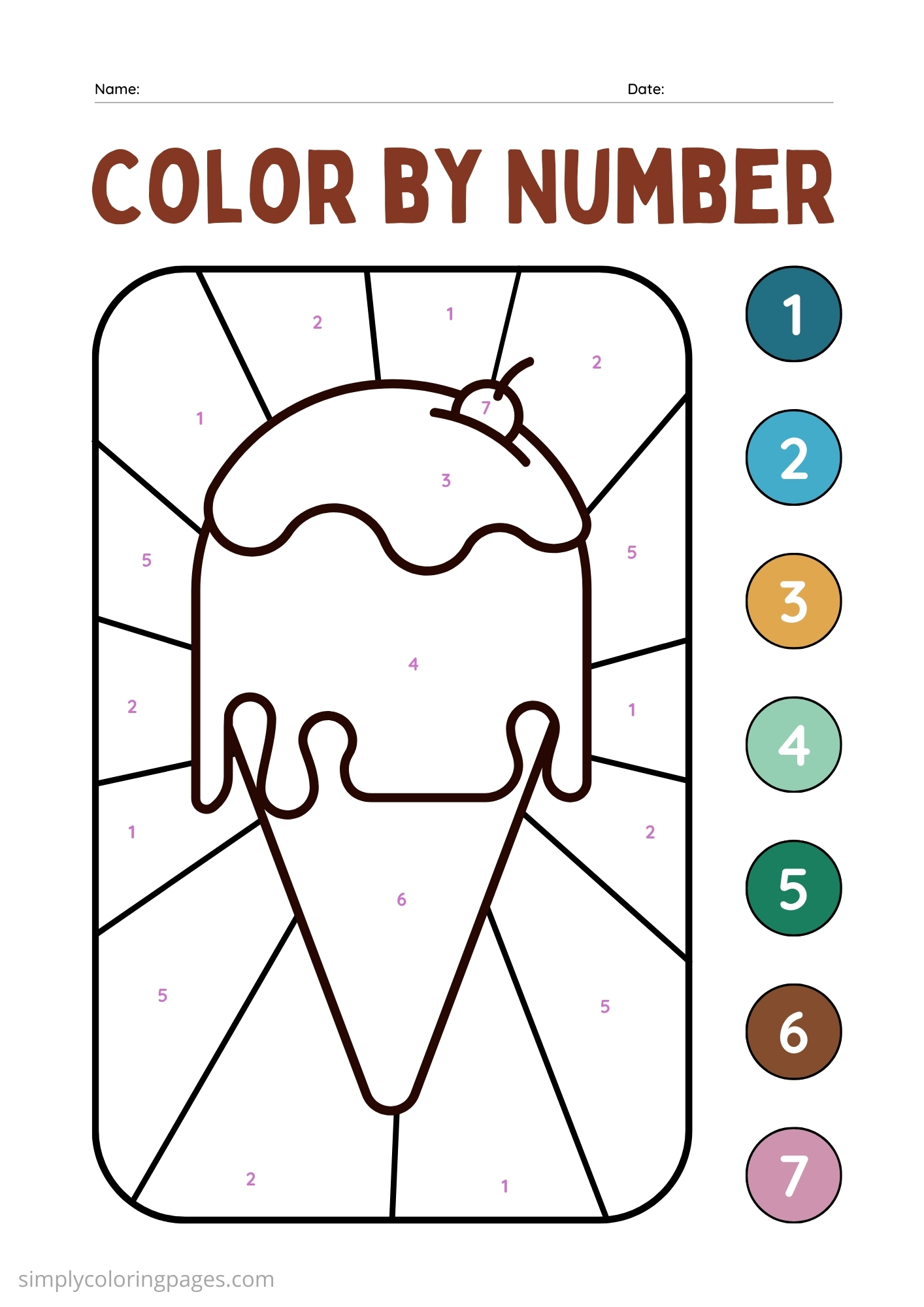 30+ Coloring by Number For Kids